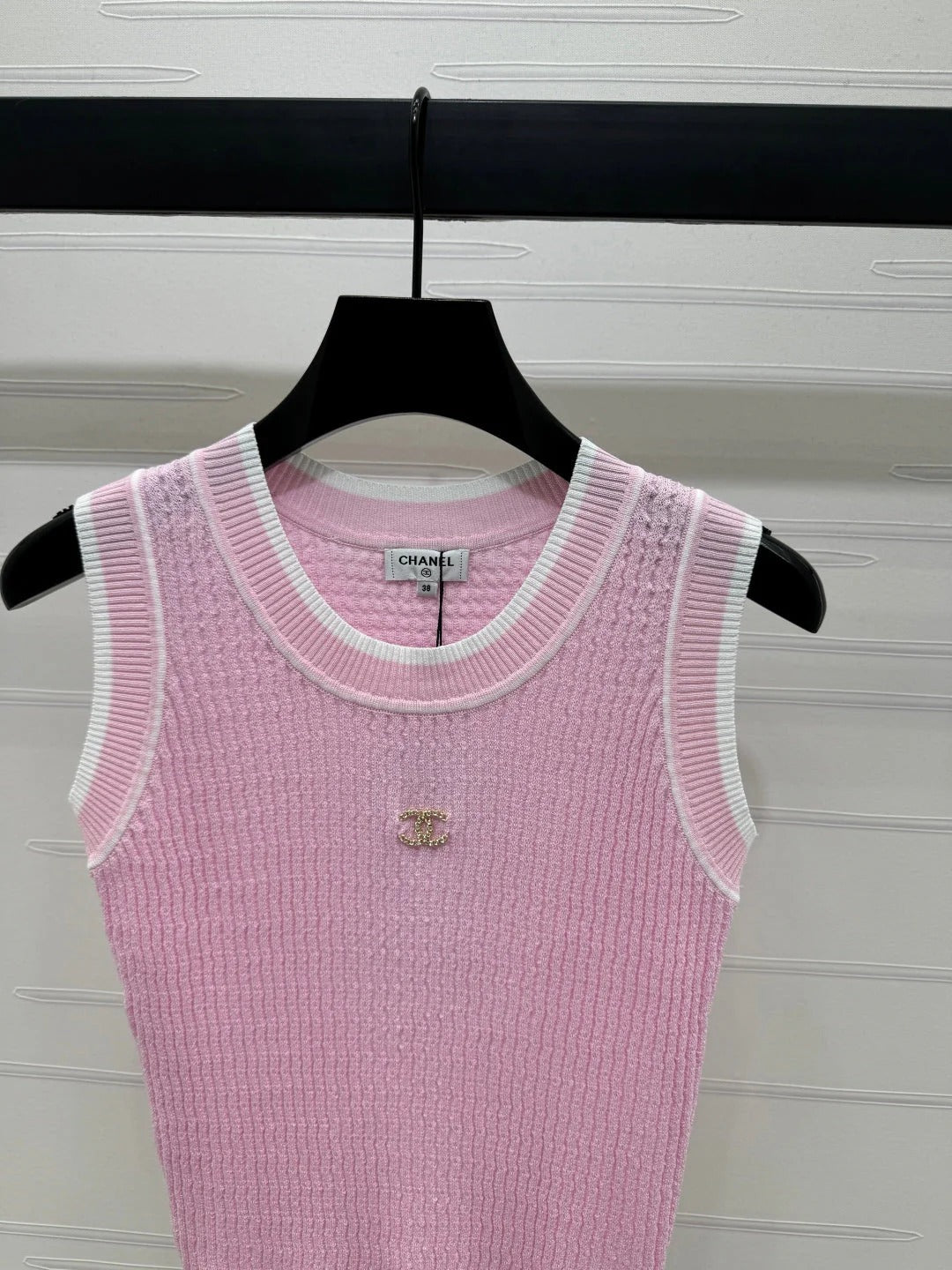 CHANEL 25S ROUND NECK KNIT TANK TOP 264253