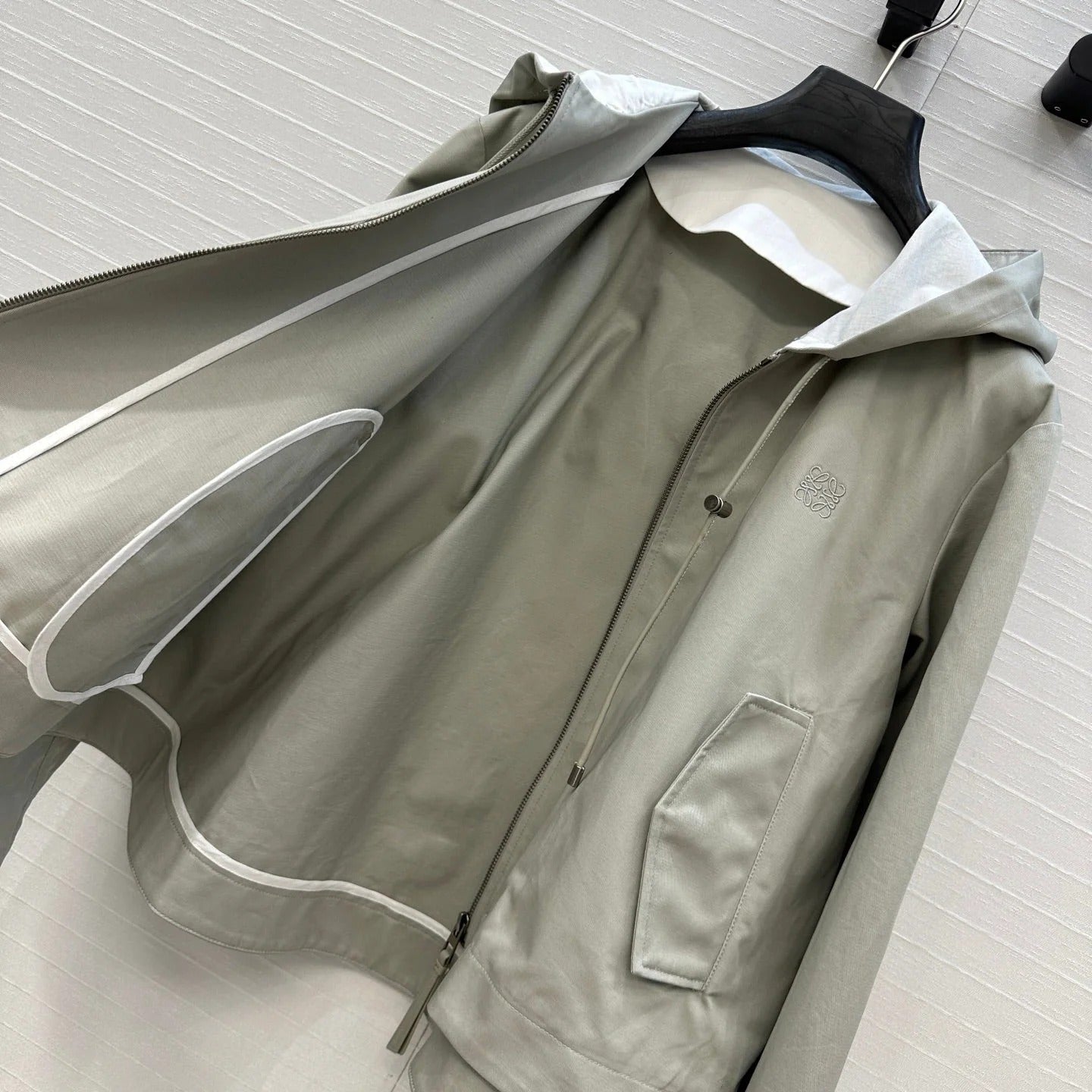 LOEWE HOODED JACKET WITH EMBROIDERED LOGO 276080