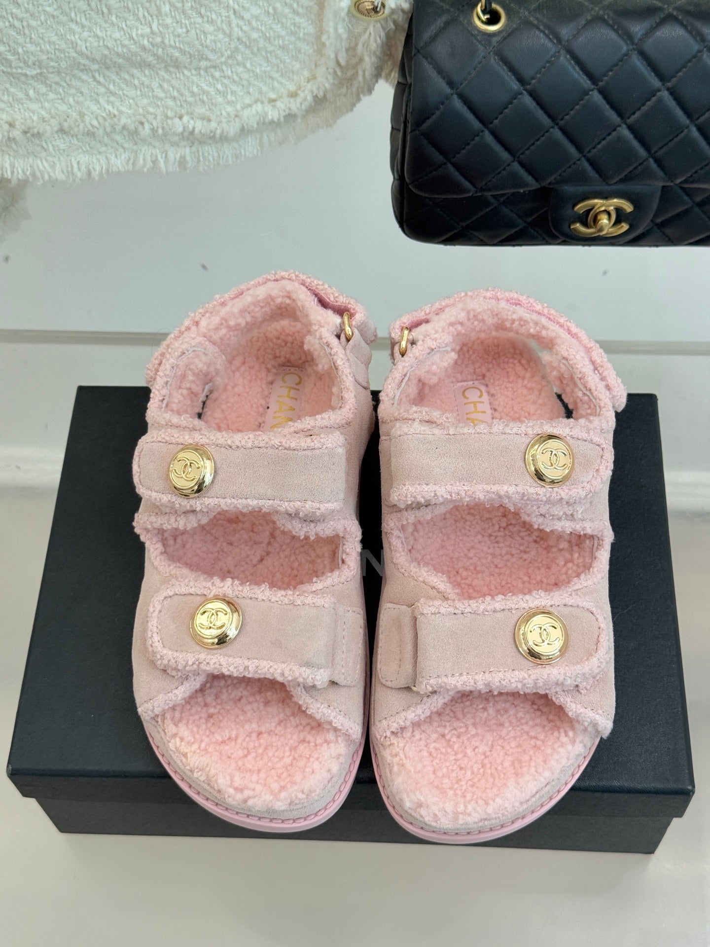 CC 26 Dad Sandal Pink Velvet Wool 609761