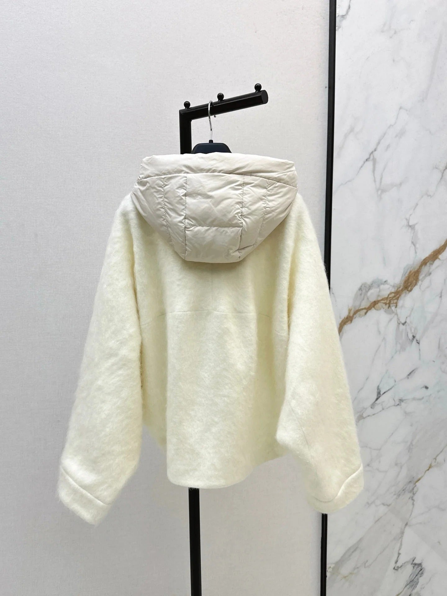 MAX MARA 25S HOODED KNIT JACKET 106