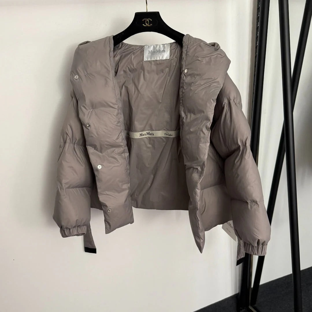 MAX MARA 25S LONG-SLEEVE COTTON HOODED JACKET 221