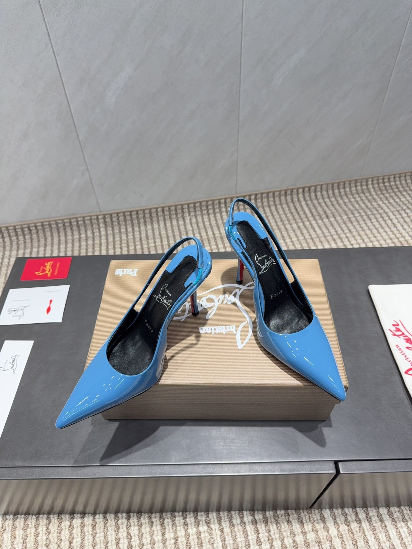 CL 2026 Kate Sling 100 Slingback Blue Patent Leather 613986
