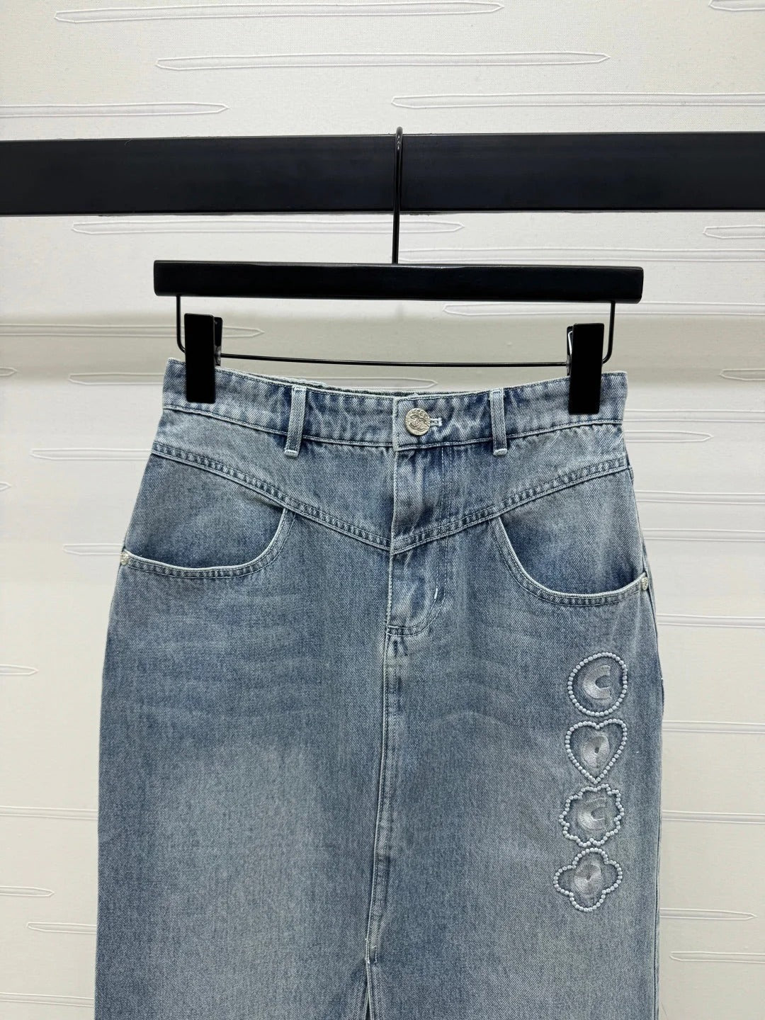CHANEL LONG DENIM SKIRT