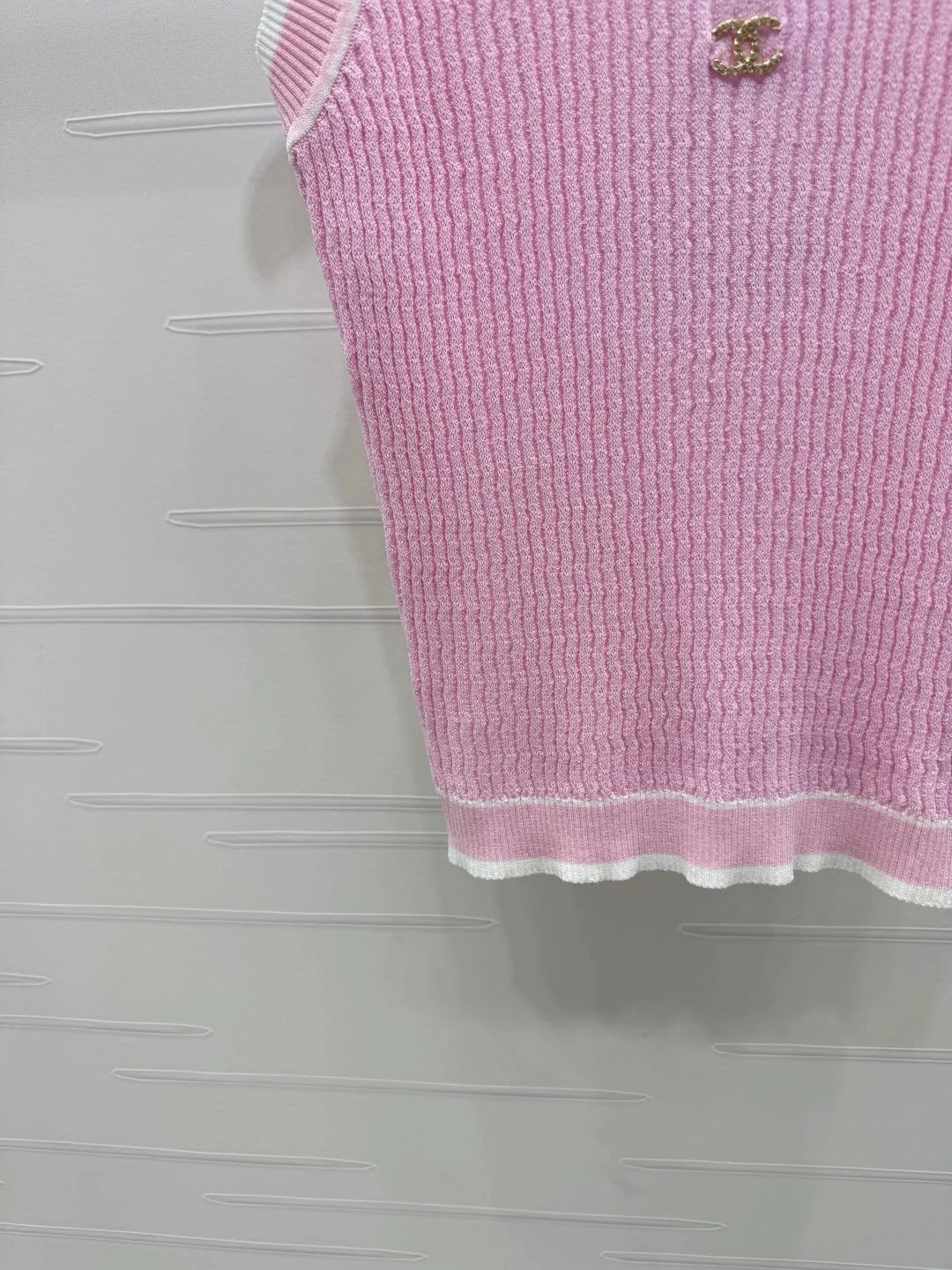 CHANEL 25S ROUND NECK KNIT TANK TOP 264253