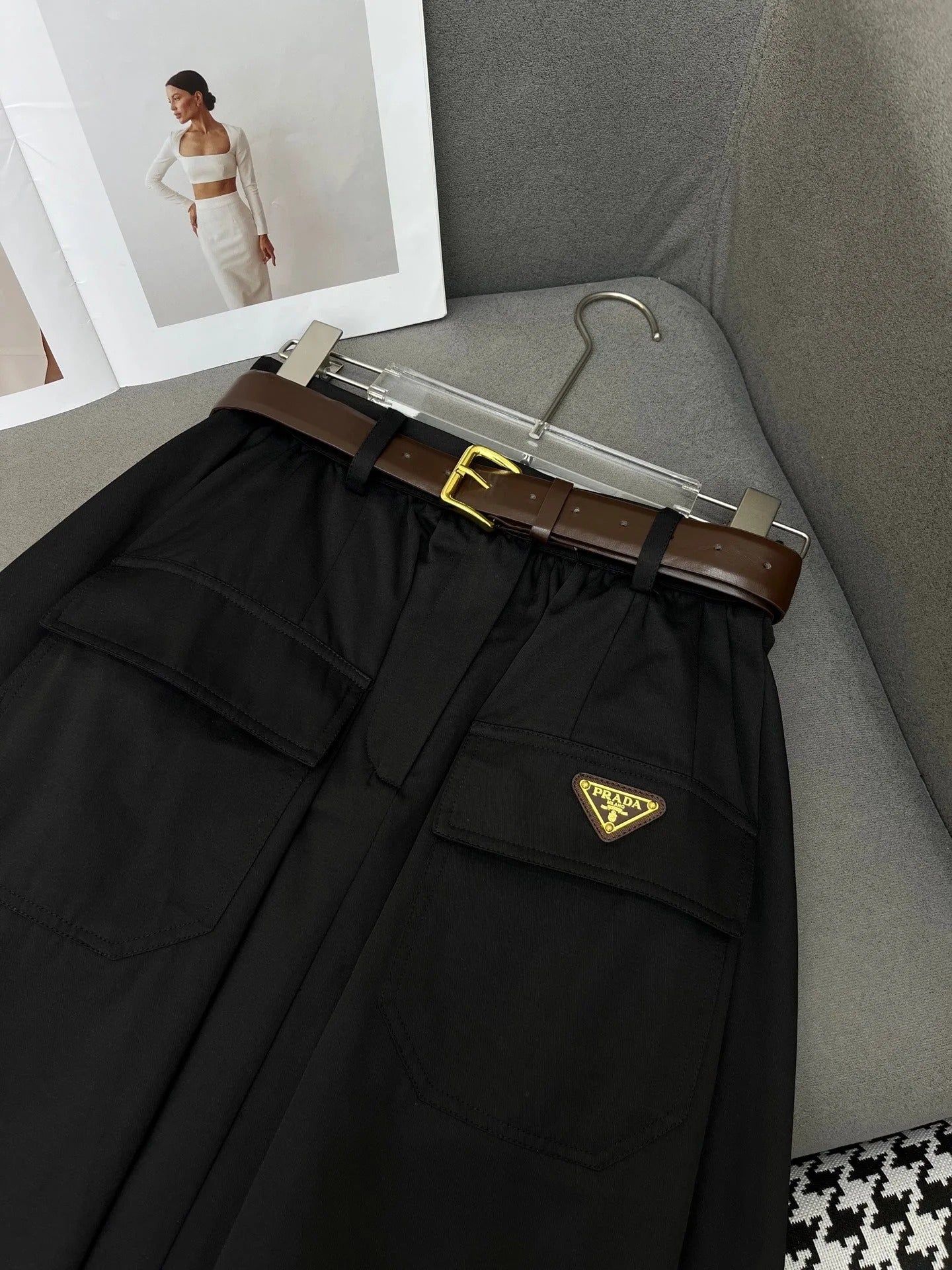 PRADA NEW STYLE PLEATED SKIRT WITH TWO POCKETS 245884