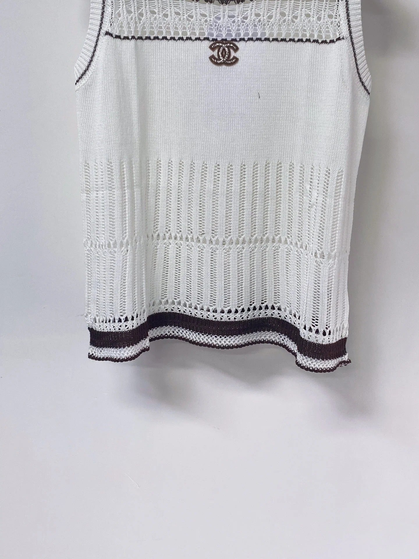 Chanel 2026 Björn's Knit Vest White Laine Wool 471925