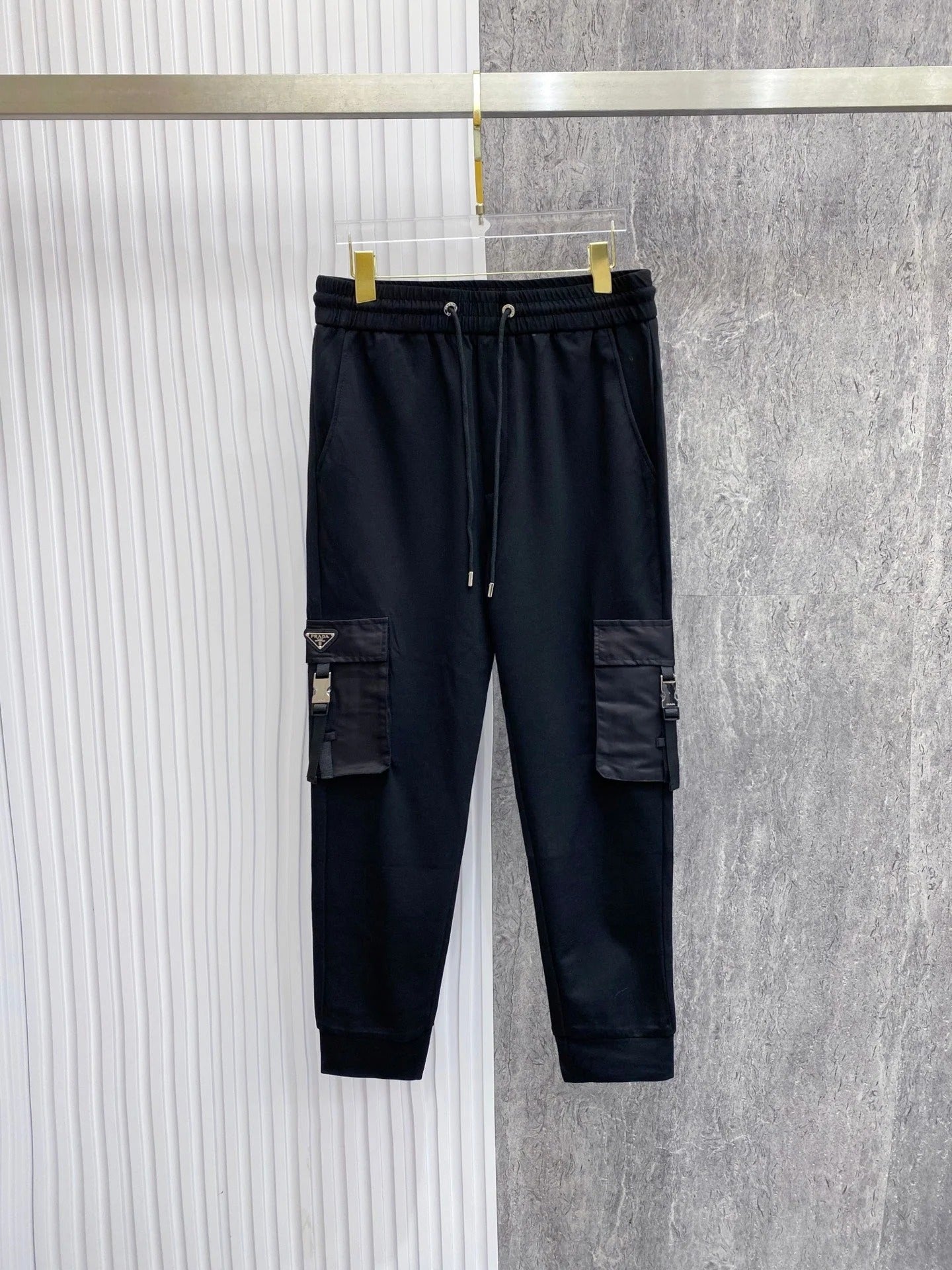 PRA 2026 Men's Casual Pants Black Fabric 842905