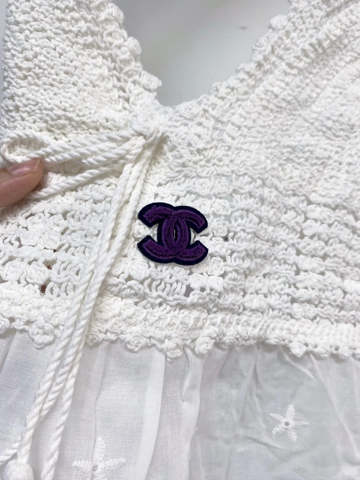 Chanel 2026 Camisole Beige and White Cotton