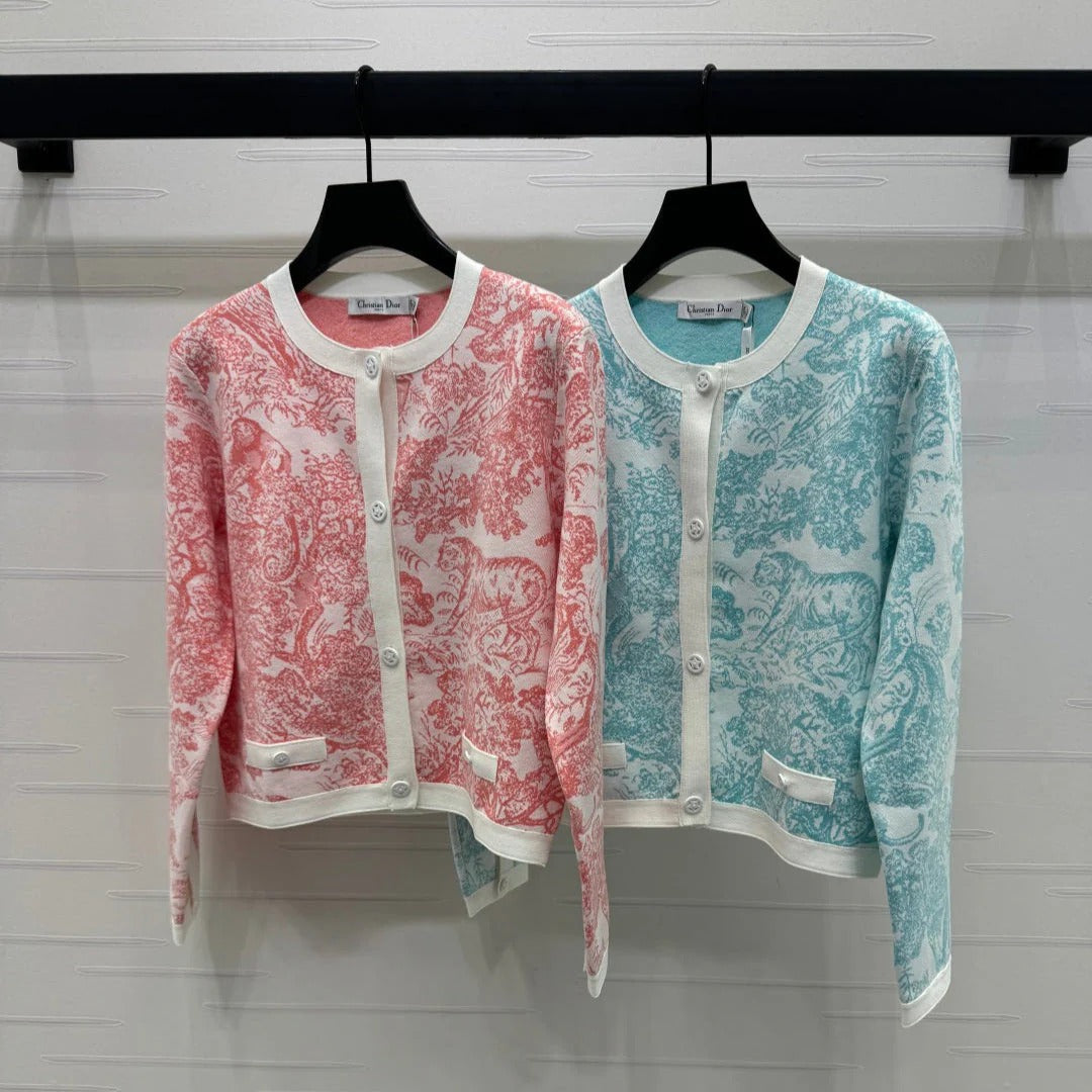DIOR ROUND-NECK KNIT CARDIGAN 274878