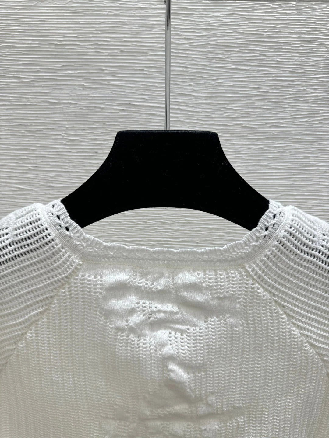 Chanel 2026 Round Neck Knitted Vest White Cotton 516805