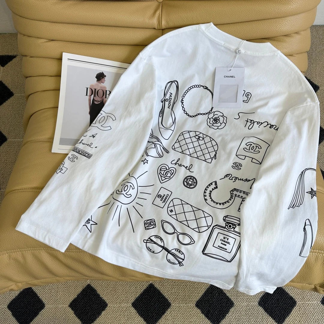 CHANEL 25S LONG-SLEEVE T-SHIRT STYLE 258