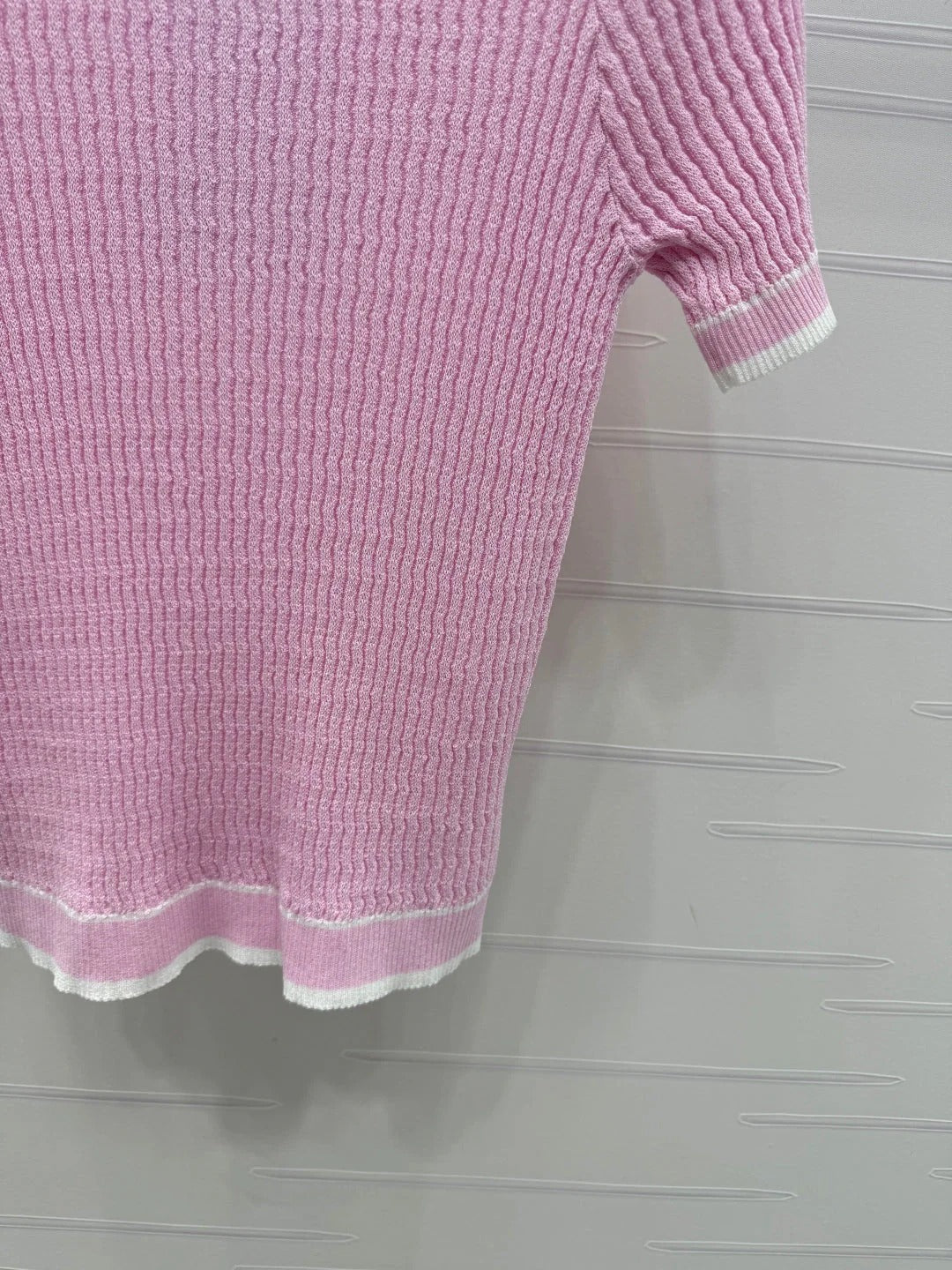 CHANEL 25S SHORT SLEEVE CREW NECK SWEATER 264254
