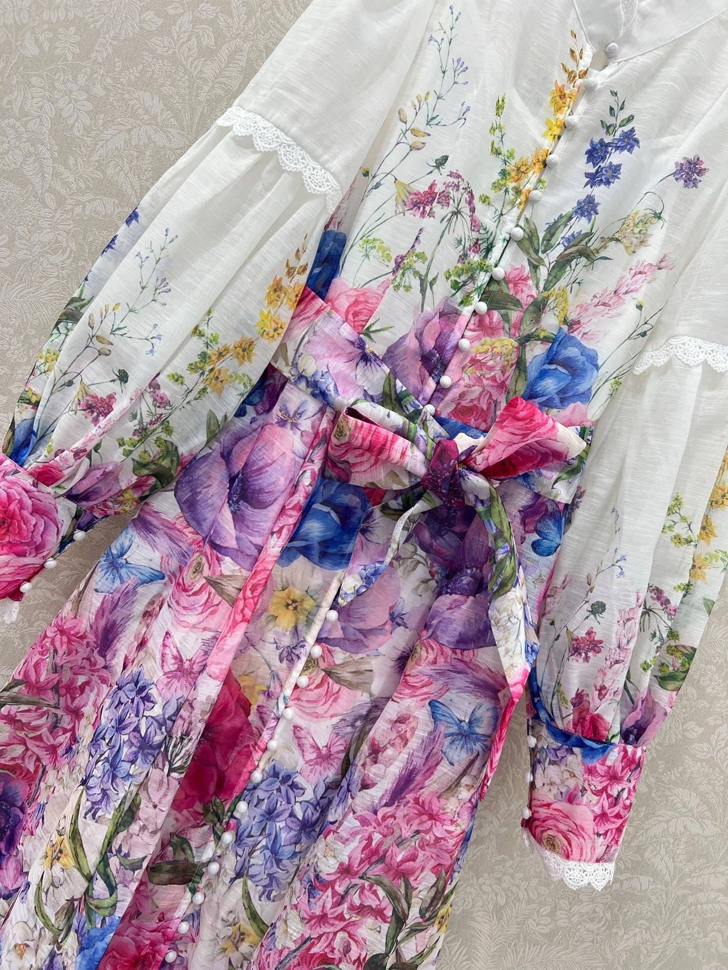 ZIMMER FLORAL PRINT DRESS WITH STAND COLLAR 269177