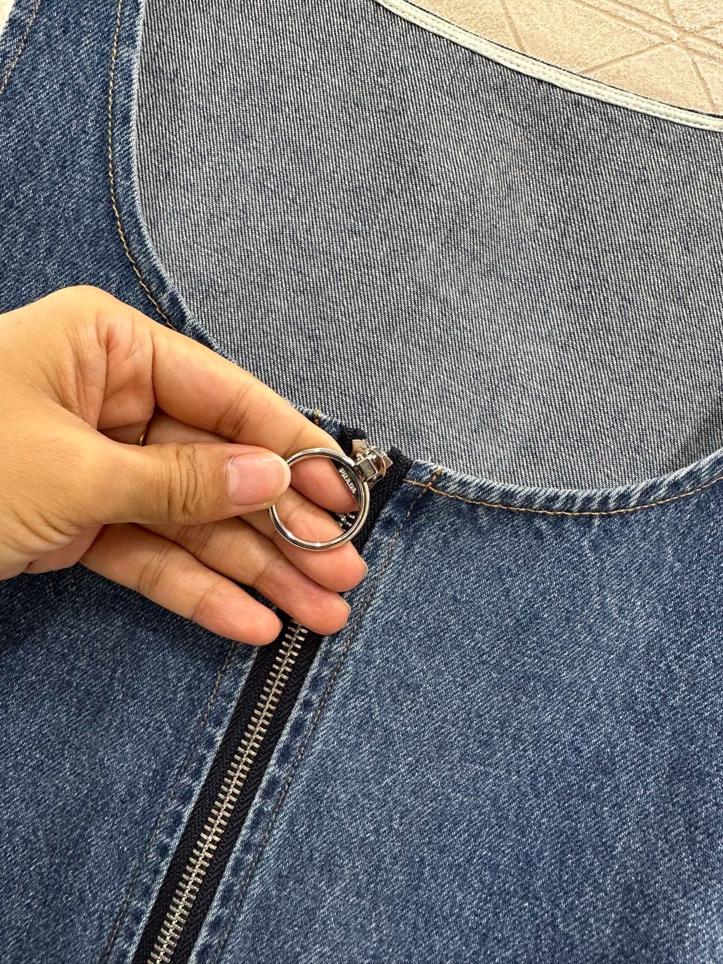PRADA DENIM POCKET BLAZER DRESS 276614