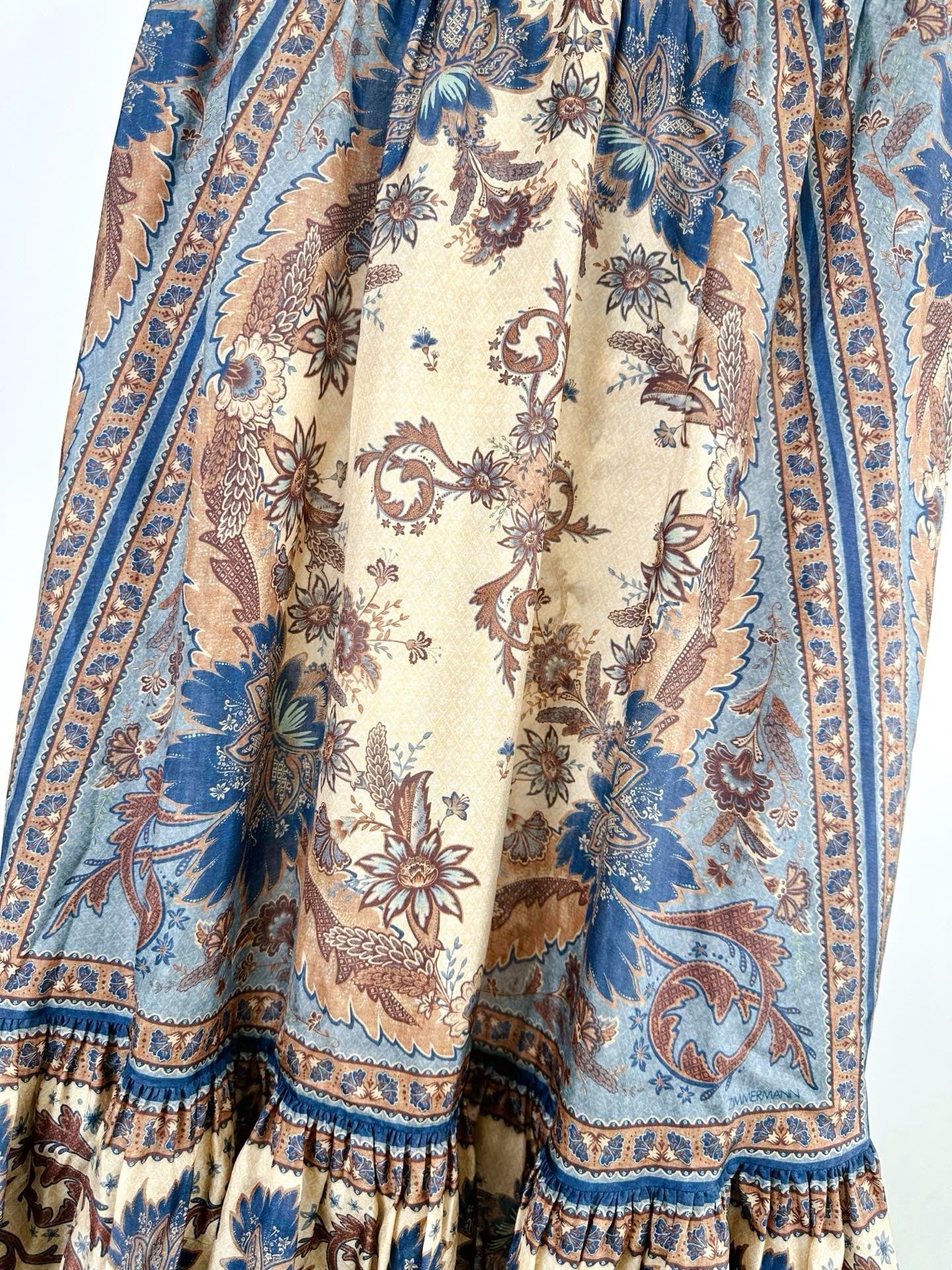LONG SKIRT PRINTED 25S IN SPUN SILK 266326