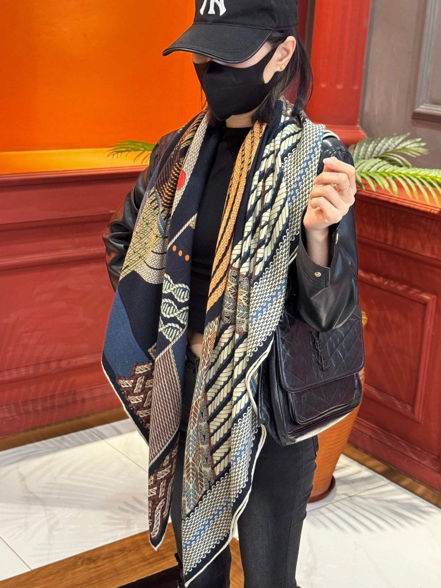 HERMES 25S SCARF 140 IN SILK TWILL 733917