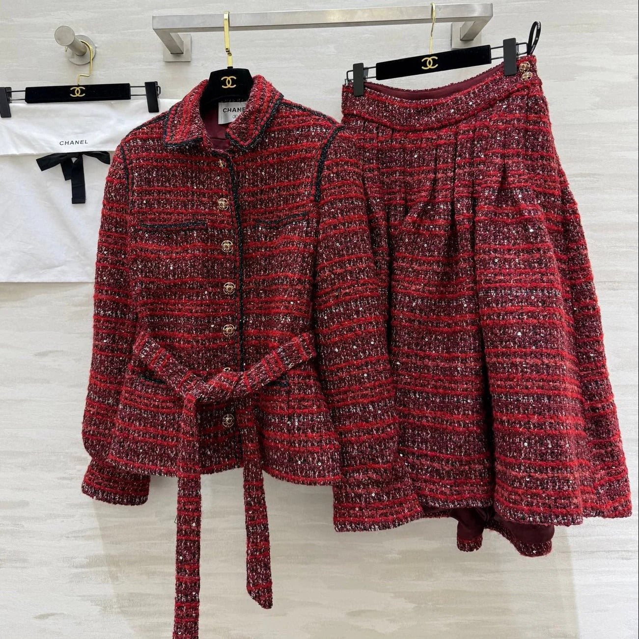 CHANEL 25S TWEED SUIT SET 633