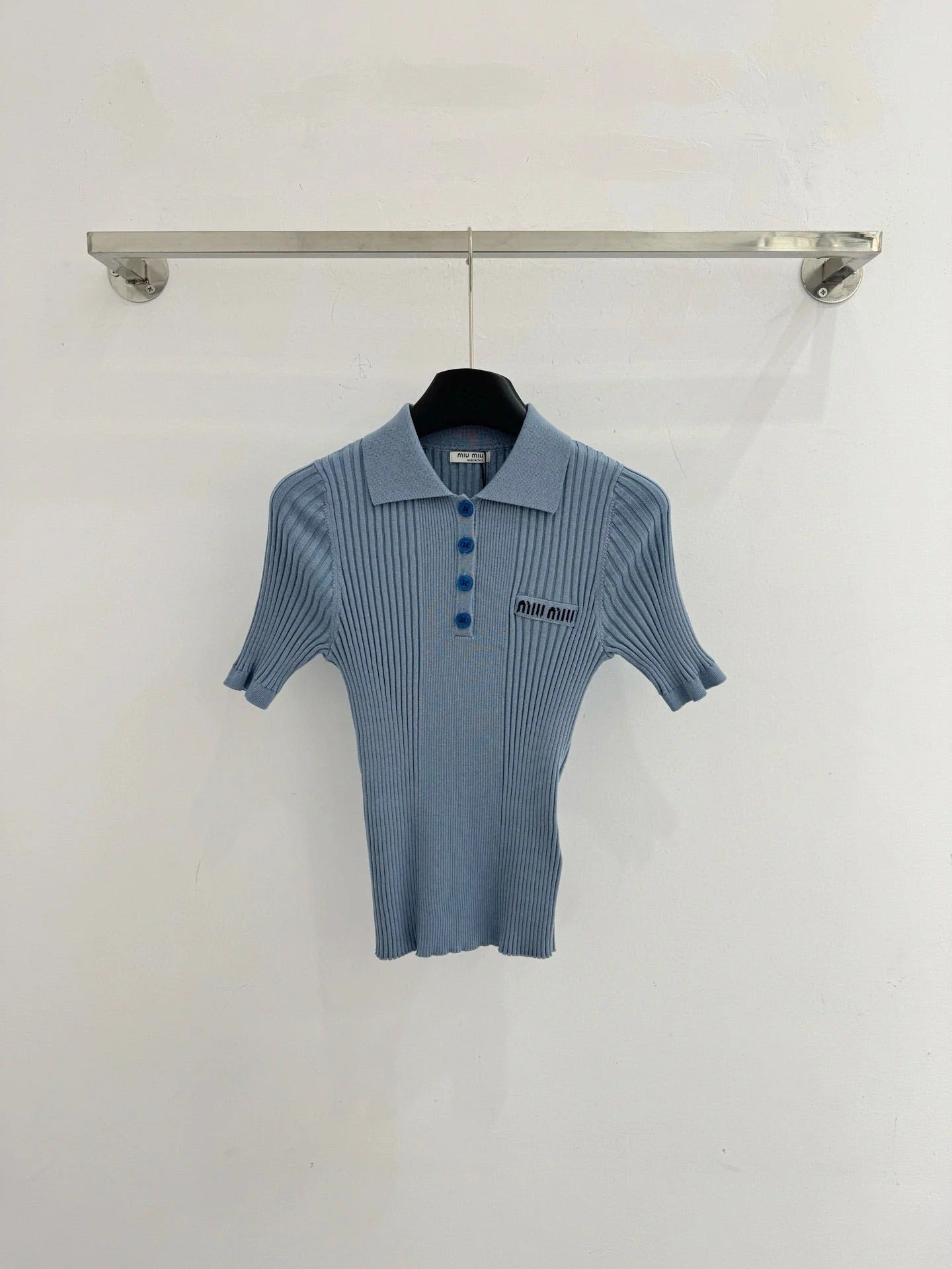 MIUMIU SHORT-SLEEVE POLO T-SHIRT STYLE 784