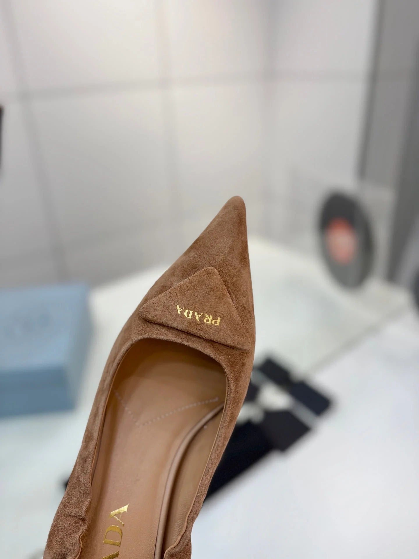 PRA 26S Pointed Toe High Heels 55 Brown Suede 627133