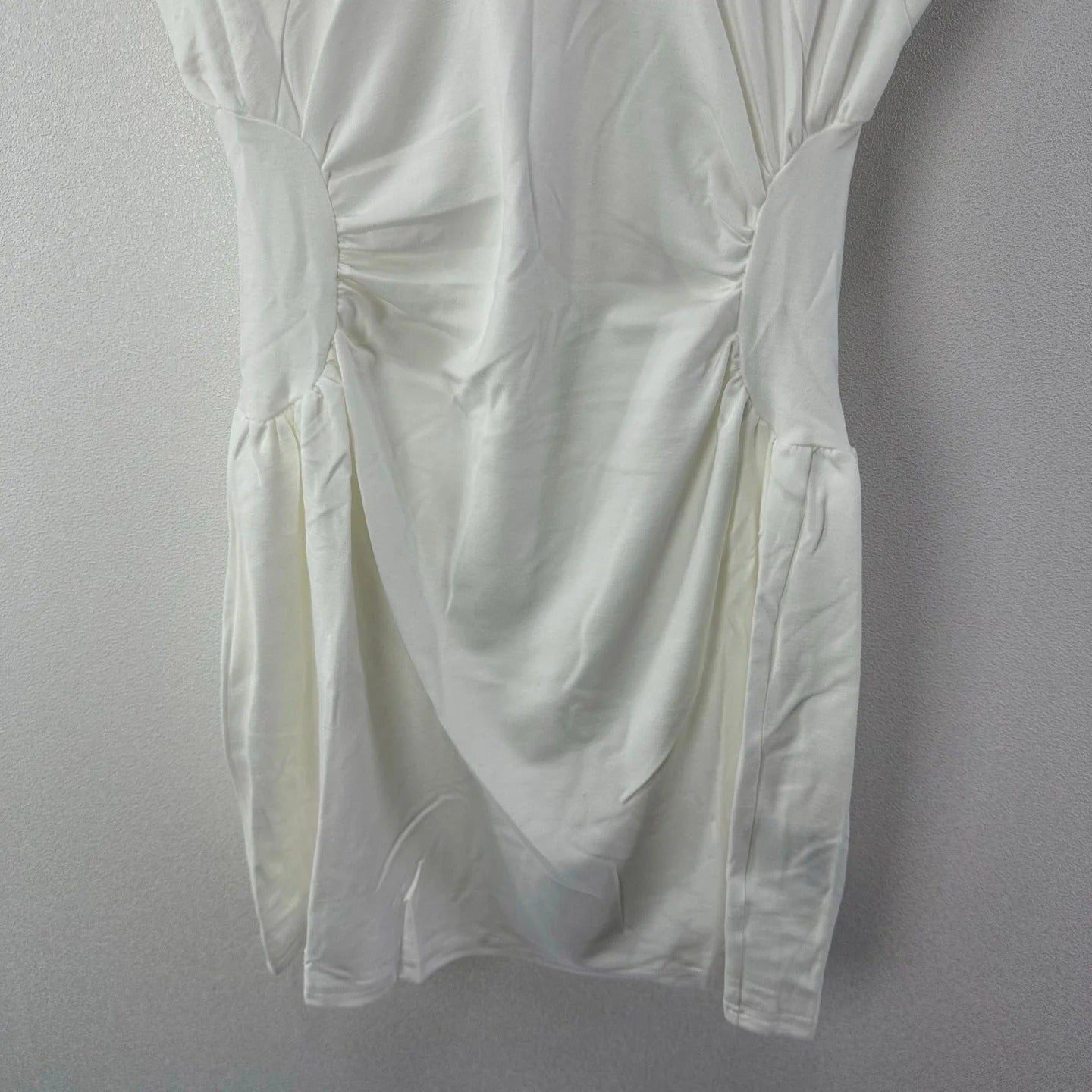 Miumiu 2026 Lace Short-sleeved Dress White Cotton 395700