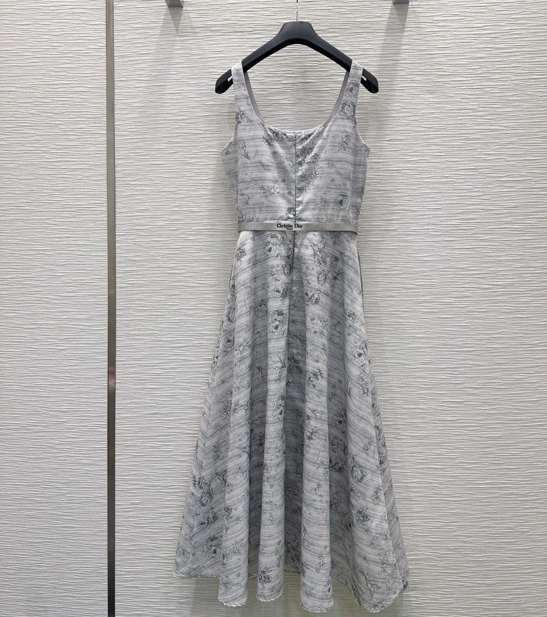 Dior 2026 Printed Vest Dress White Gray Polyester