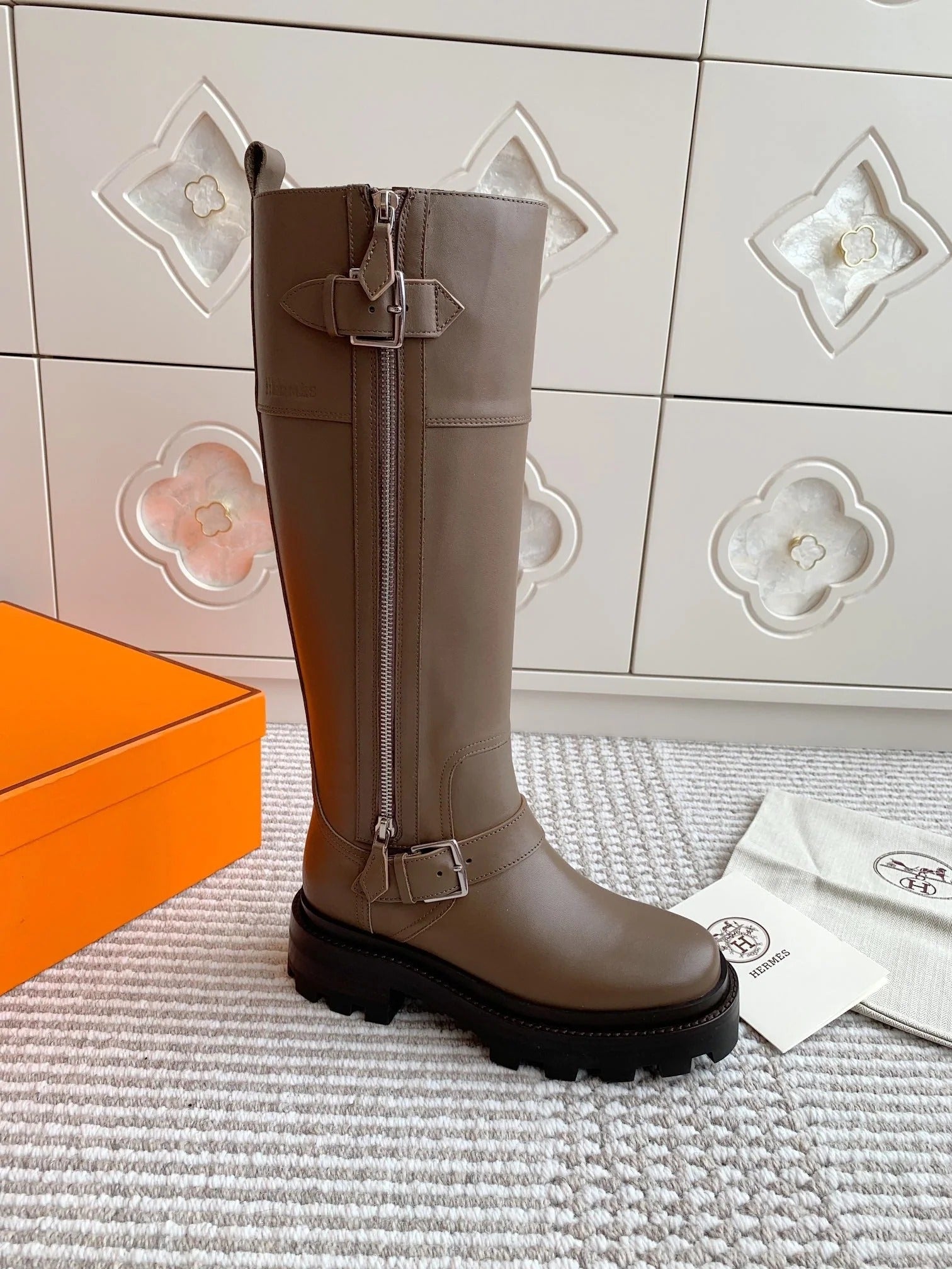 HM JAIME BOOT IN CEDAR BROWN CALFSKIN