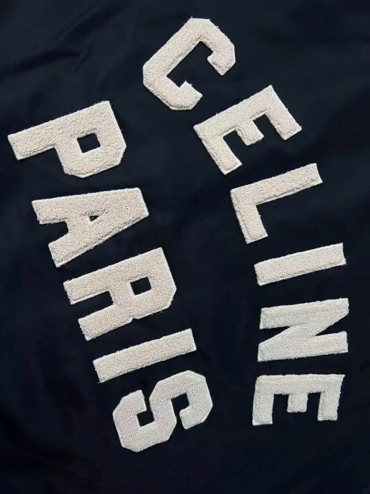 Celine Jackets C Logo Black White Mix Grey Cotton