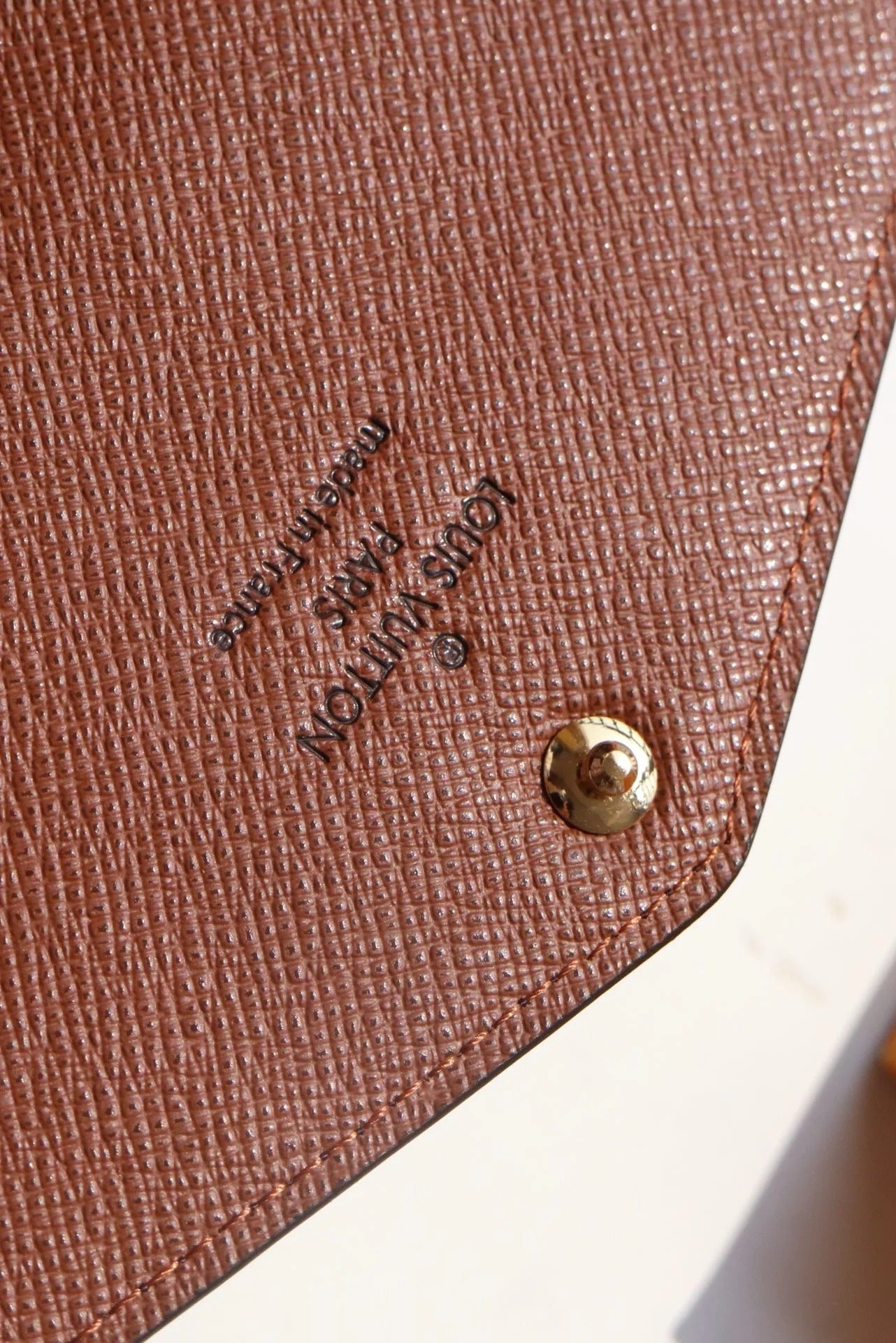 LV 2025 Sarah Folding Long Wallet Brown Canvas Leather