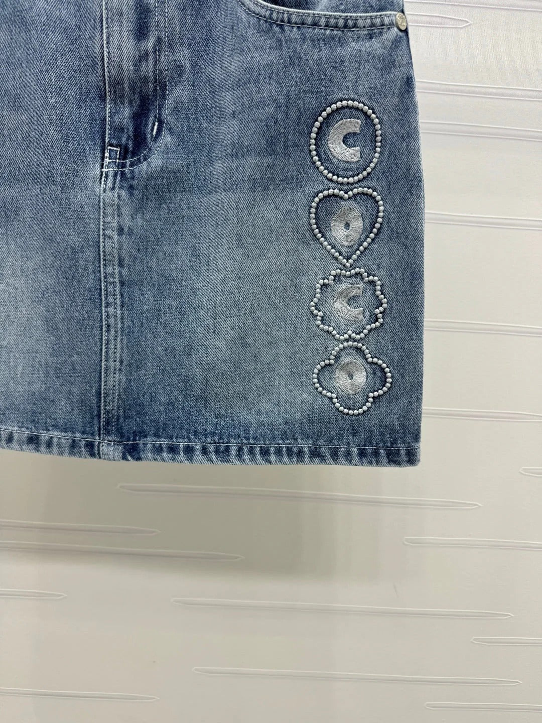 CHANEL DENIM MINI SKIRT