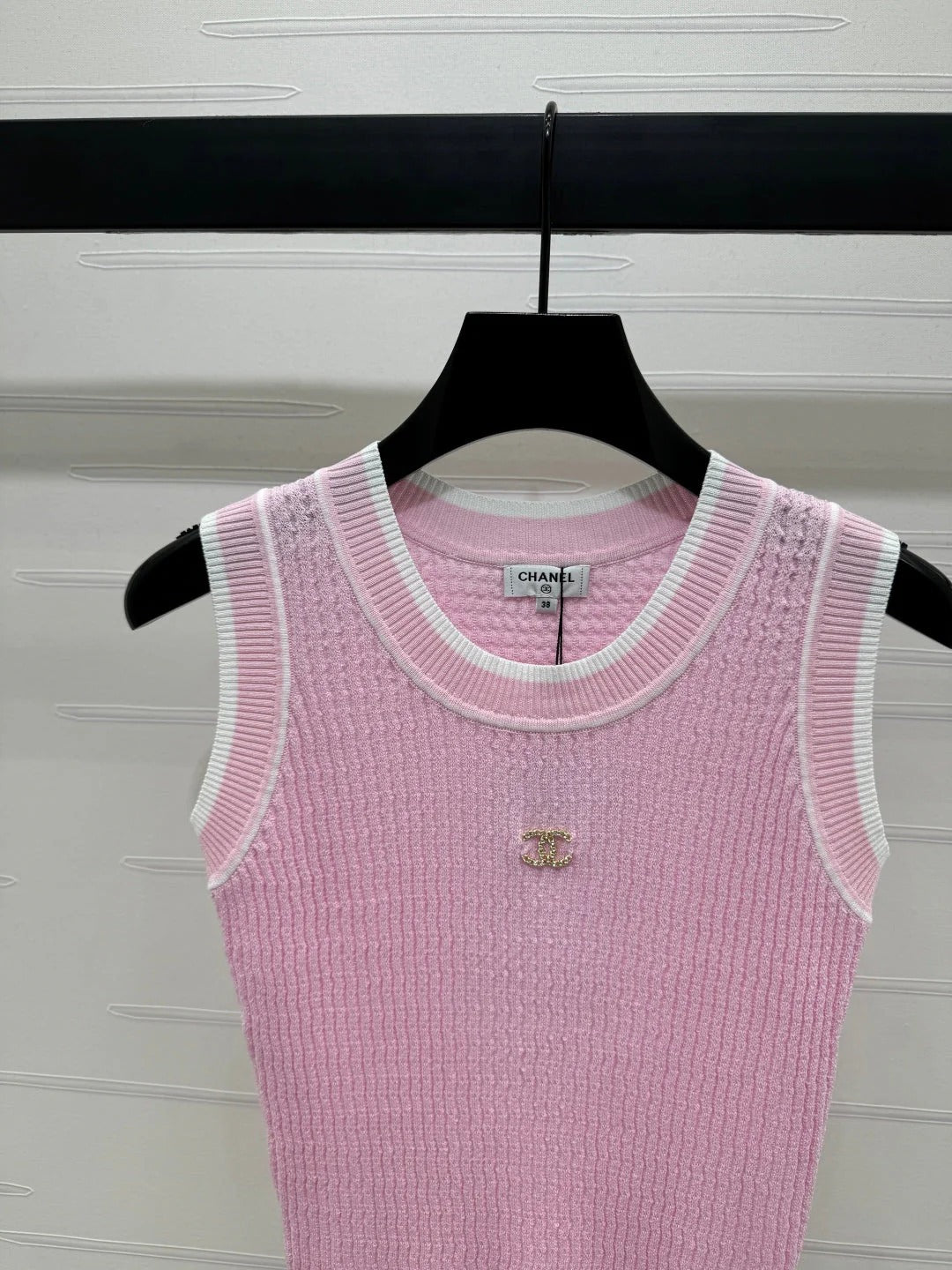 CHANEL 25S ROUND NECK KNIT TANK TOP 264253