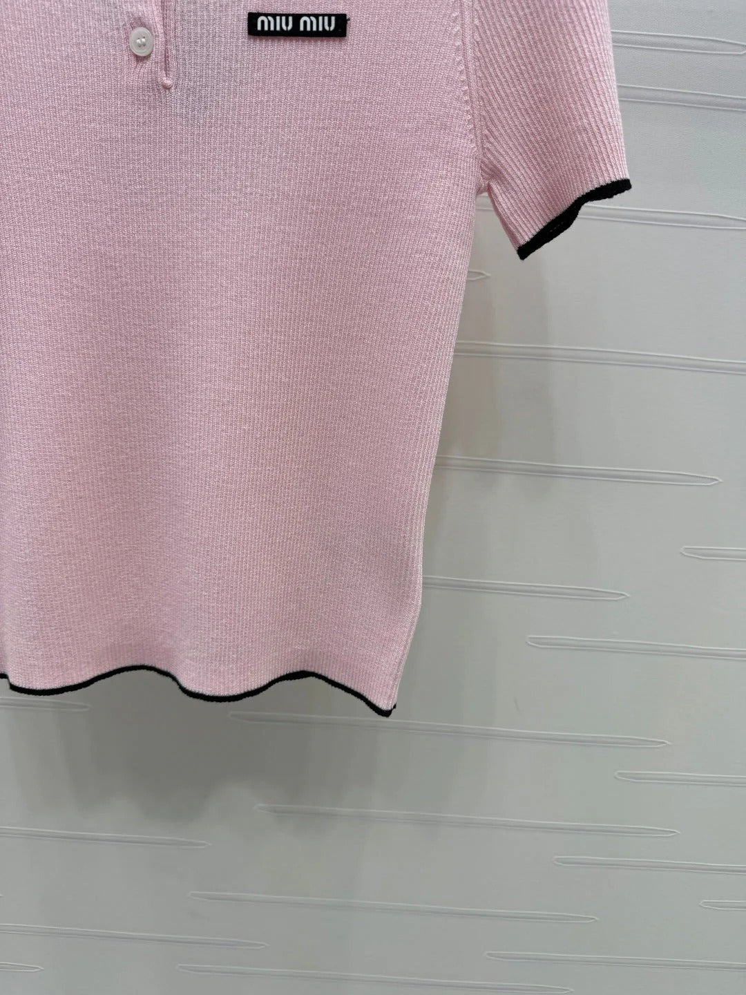 MIUMIU SHORT-SLEEVE KNIT POLO 269423