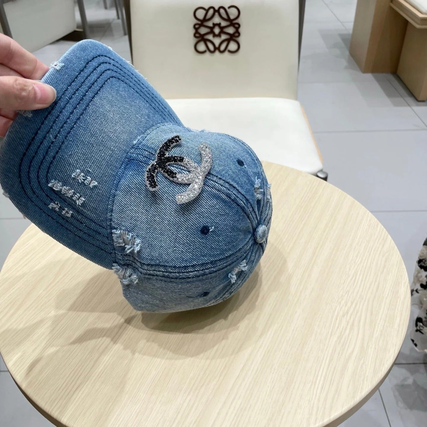 BASEBALL HAT WITH LOGO IN JEAN 674125