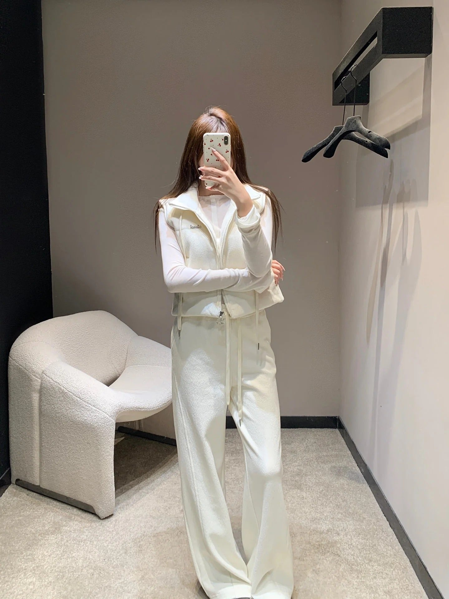 CHANEL 25S KNIT BLAZER AND DRAWSTRING PANTS SET 388