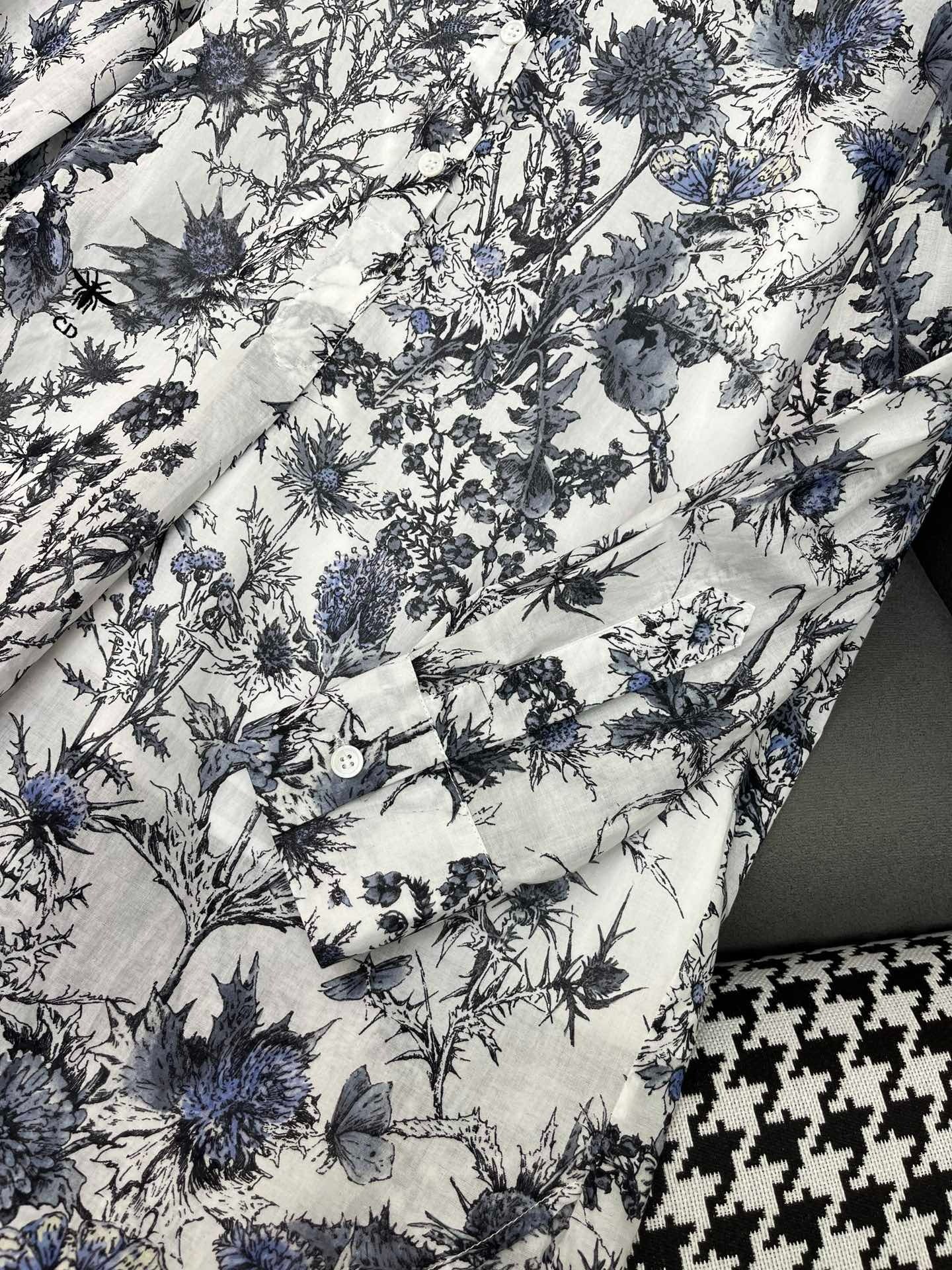 DIOR SHIRT DRESS WITH STAND COLLAR 198035
