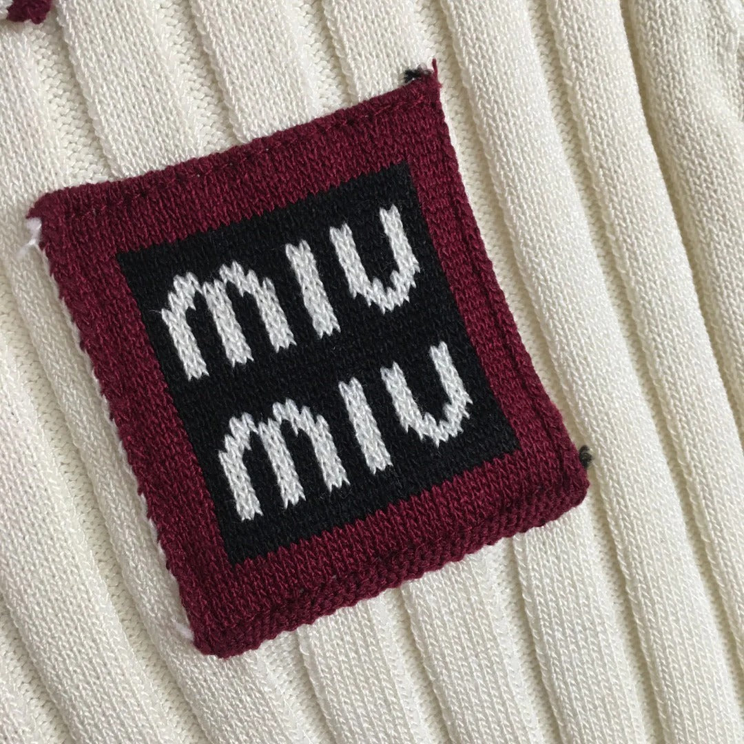MIUMIU SHORT-SLEEVE KNIT TOP STYLE 294