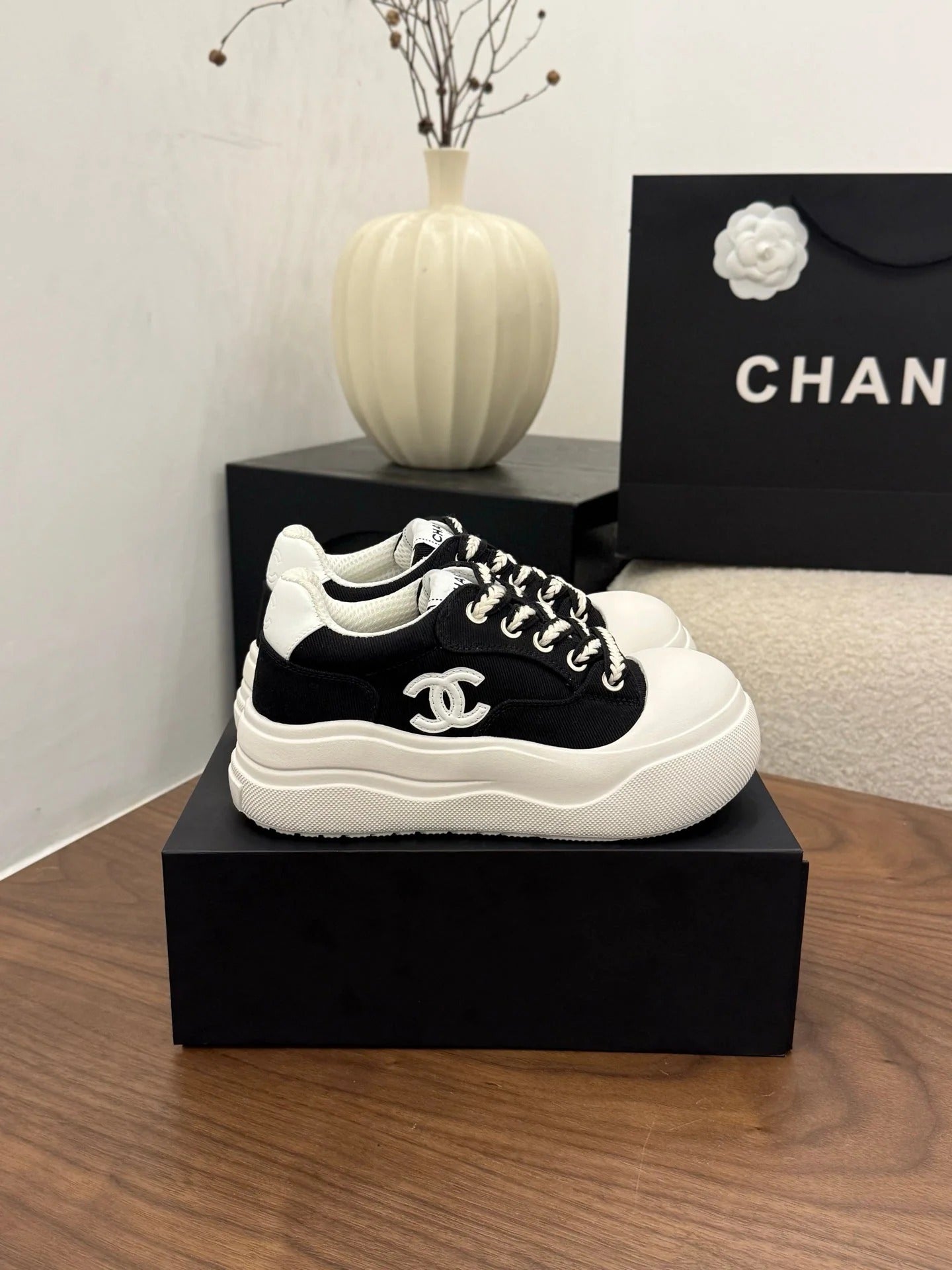 CC 26s Casual Sneaker Black White Canvas Leather 183592