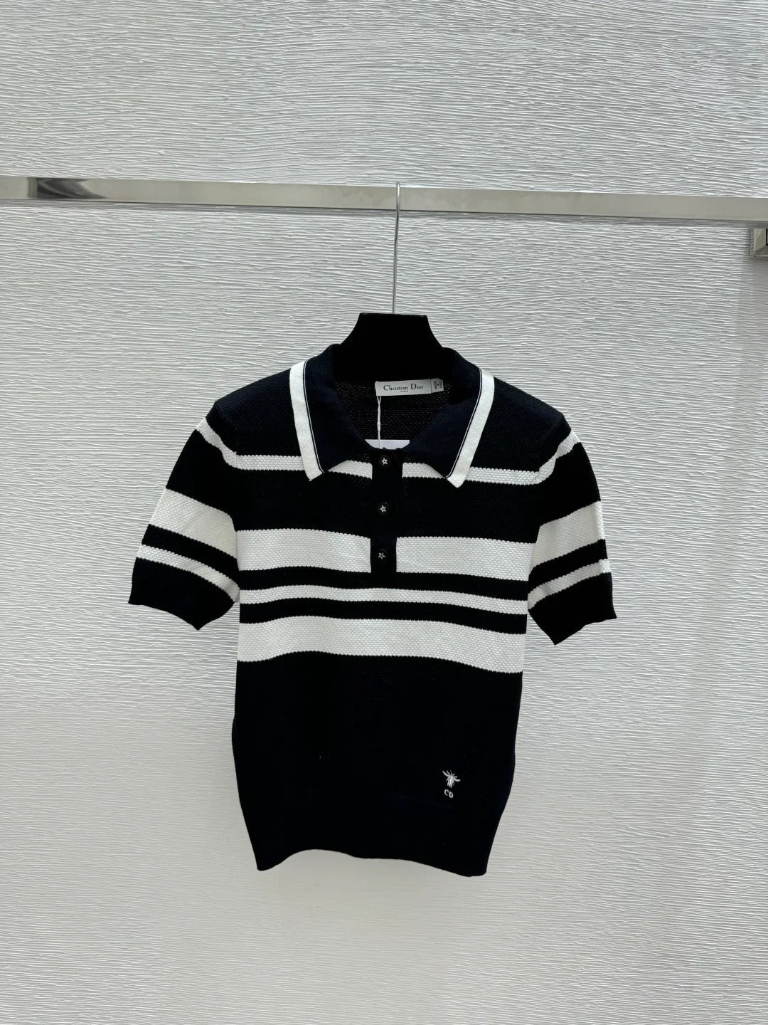Dior 2026 Polo Shirt Yellow Black Blue Wool