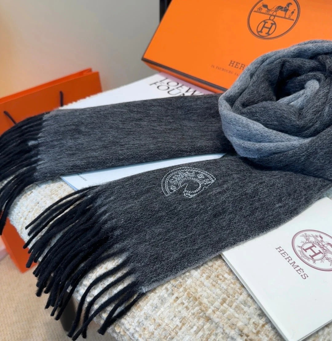 HERMES 25S SCARF 190 IN CASHMERE 854638