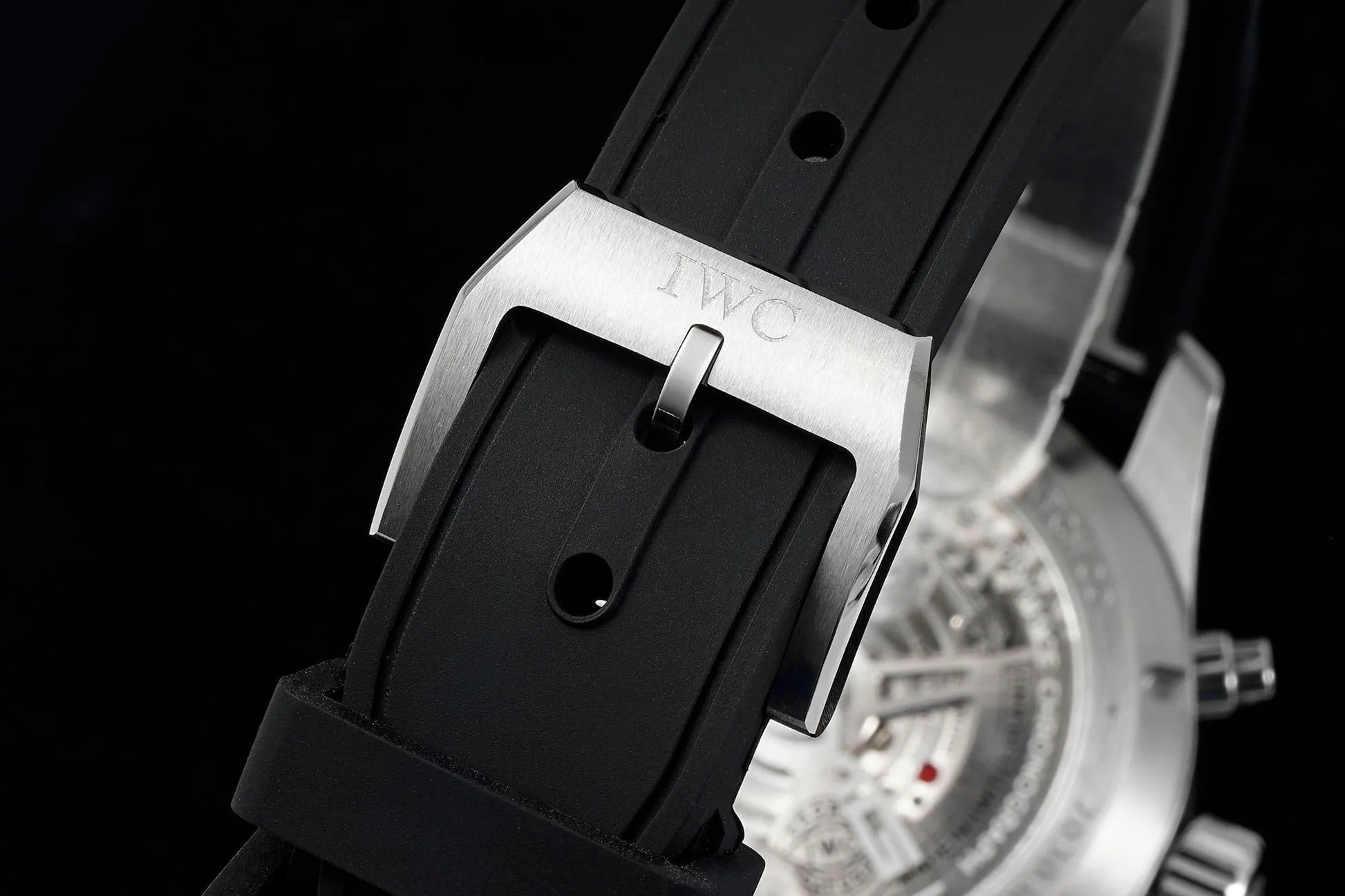 IWC Pilot 41mm Black Dial Steel Case Rubber Strap