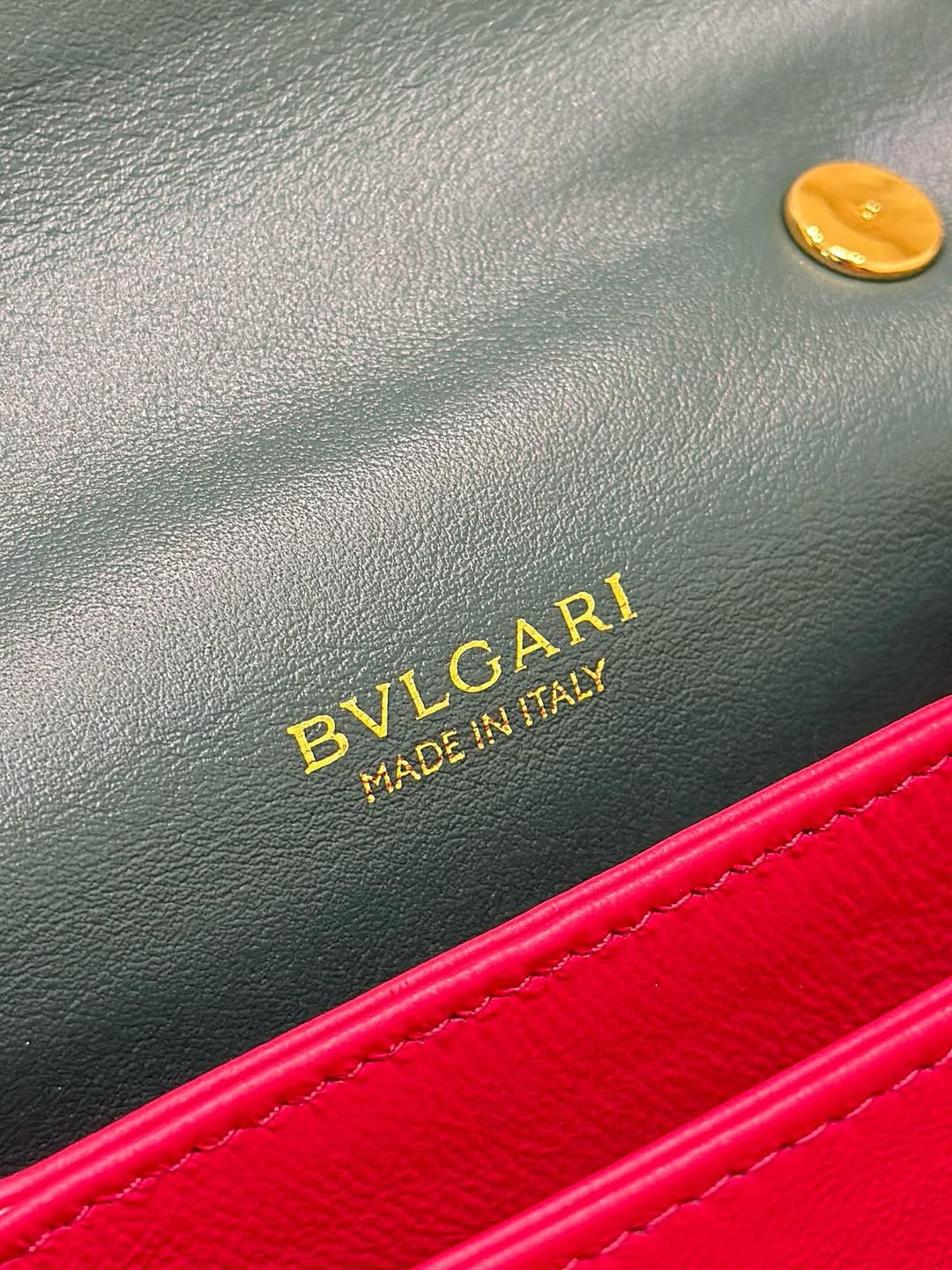 BVL Serpenti Reverse Top Handle 20cm Emerald Green Calfskin GHW 188554