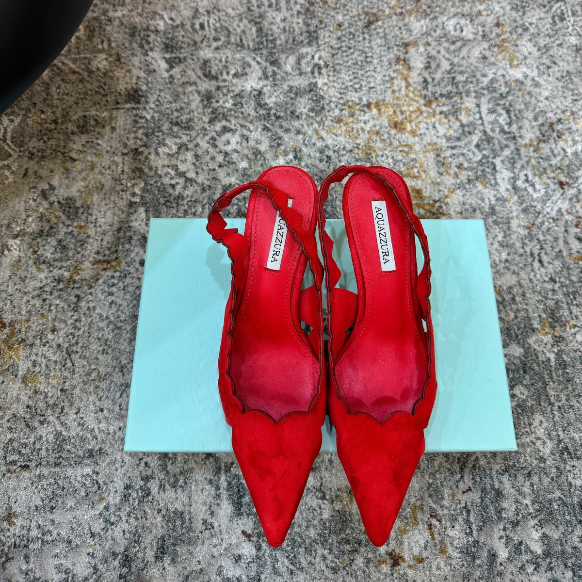 Aquazzura 26S Slingback 6cm Red Suede