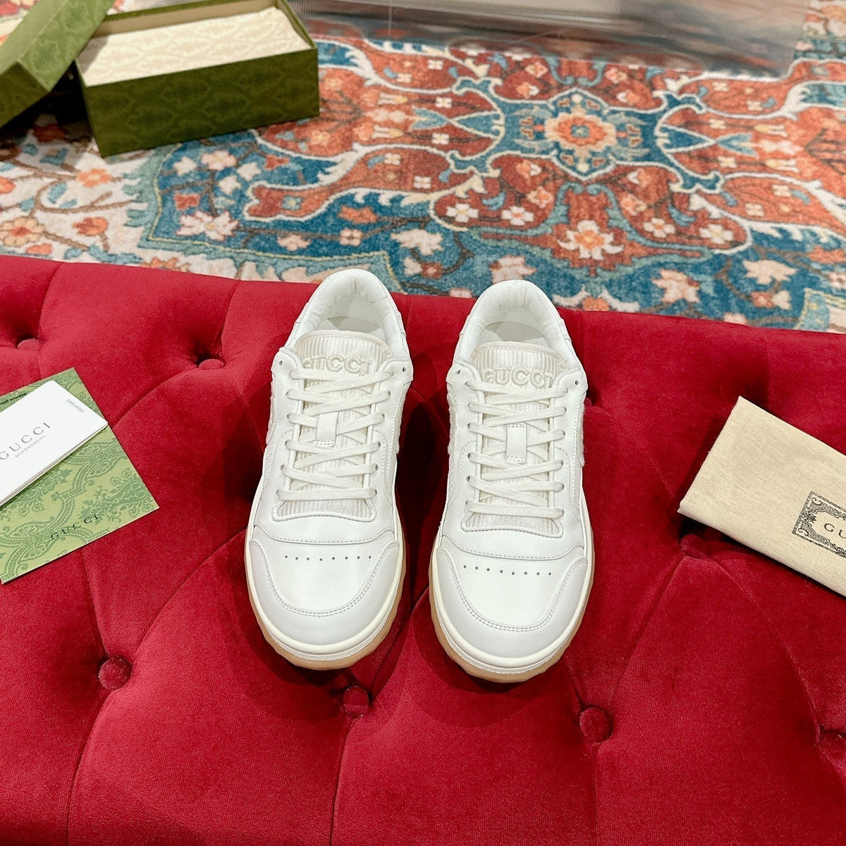 GG 26s Sneakers White Calfskin With Logo