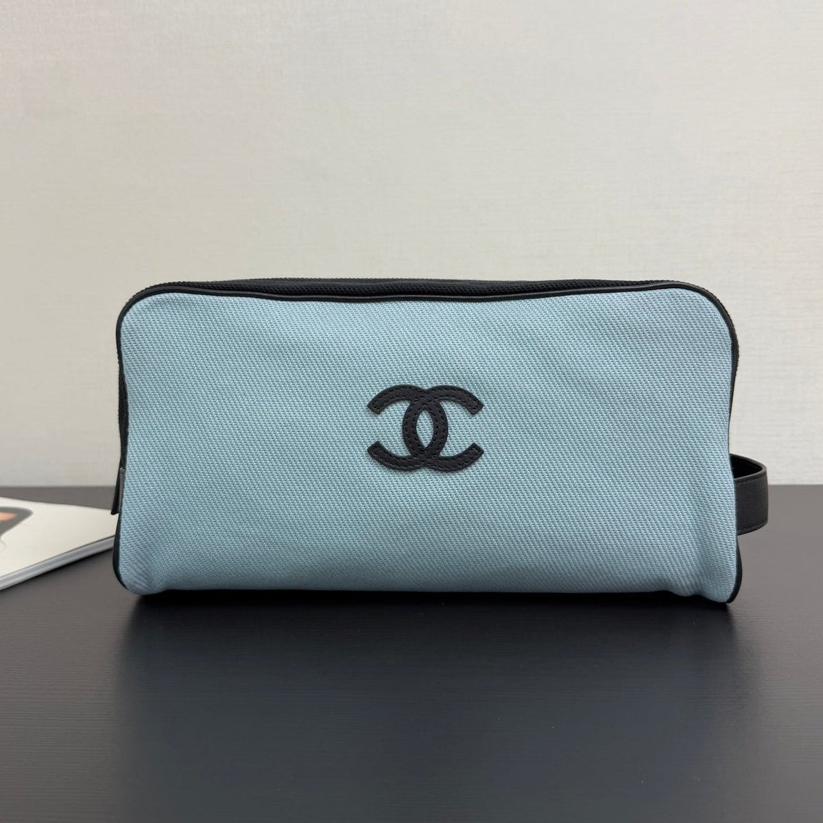 Chanel 2026 Large Zipped Pouch Bag 23cm Canvas