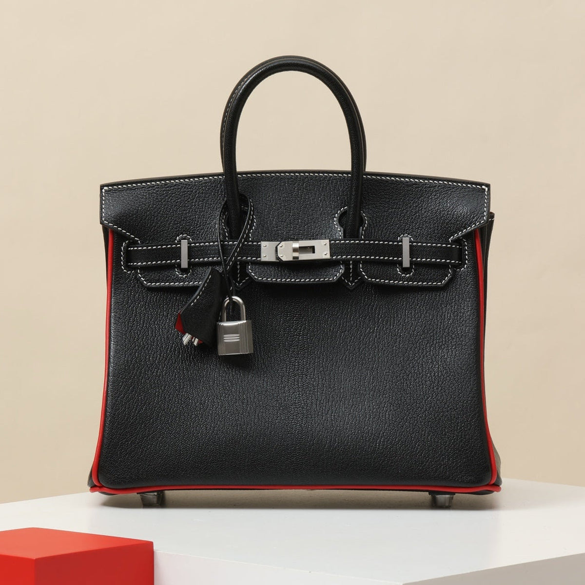 High-end Hermes 2026 Horseshoe Stamp Birkin Bag 25cm Goatskin