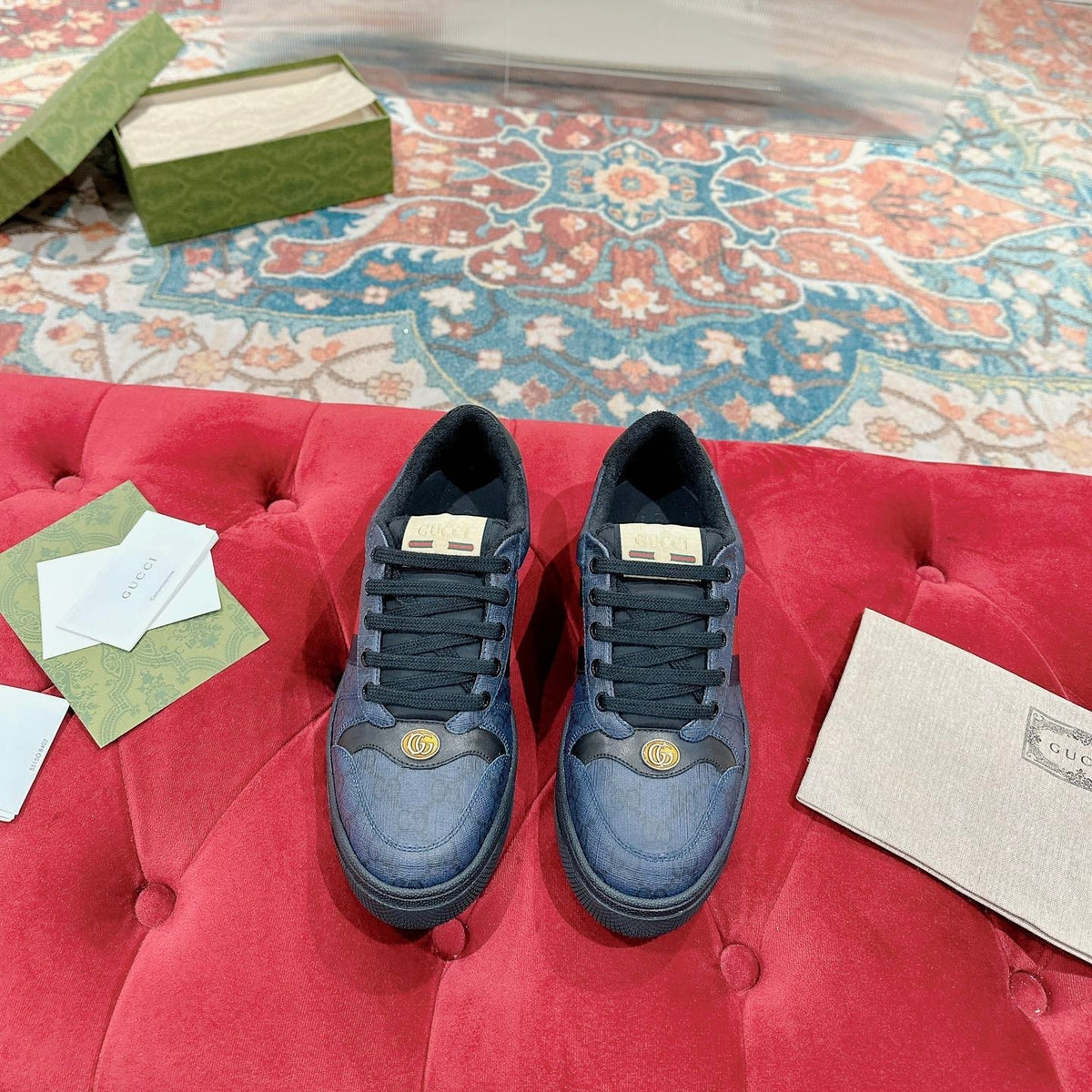 GG 26s Screener Sneaker Navy Blue Canvas