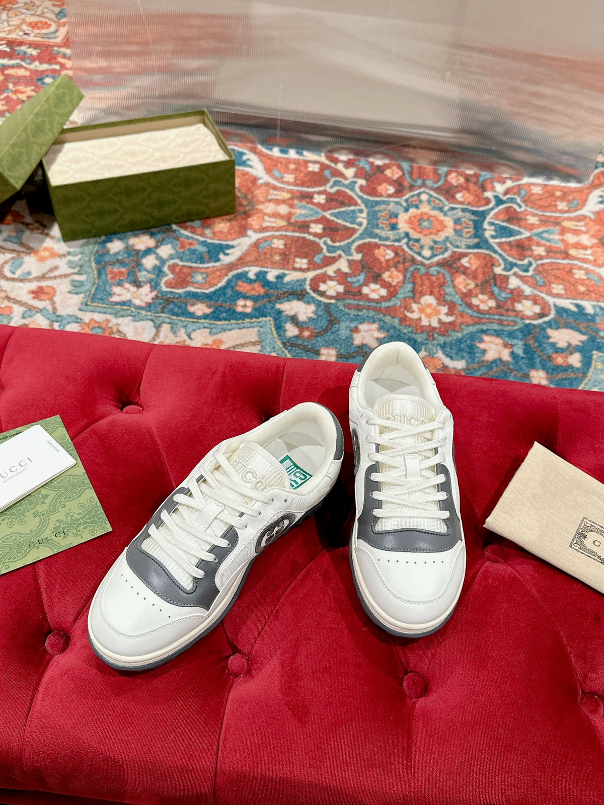 GG 26s Sneakers White Mix Grey Calfskin
