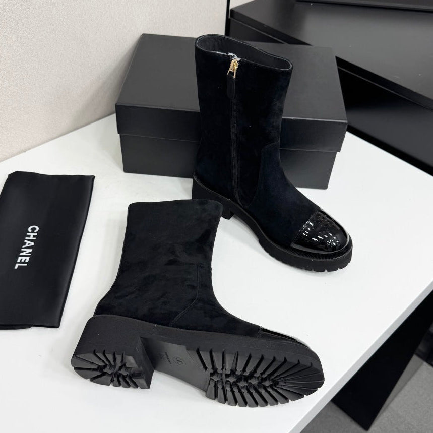 Chanel 2026 Mid-Calf Boots Leather Suede 193735