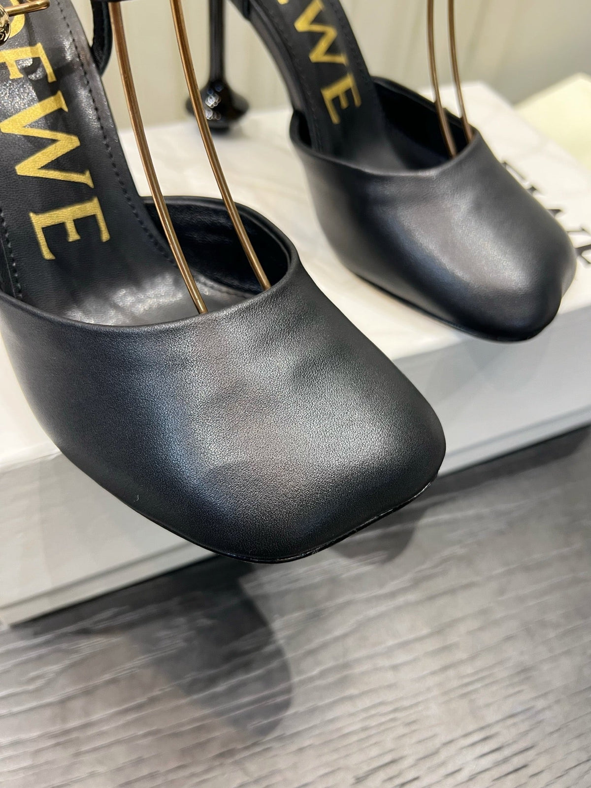 Loewe 26S High Heels 60 mm In Black Calfskin
