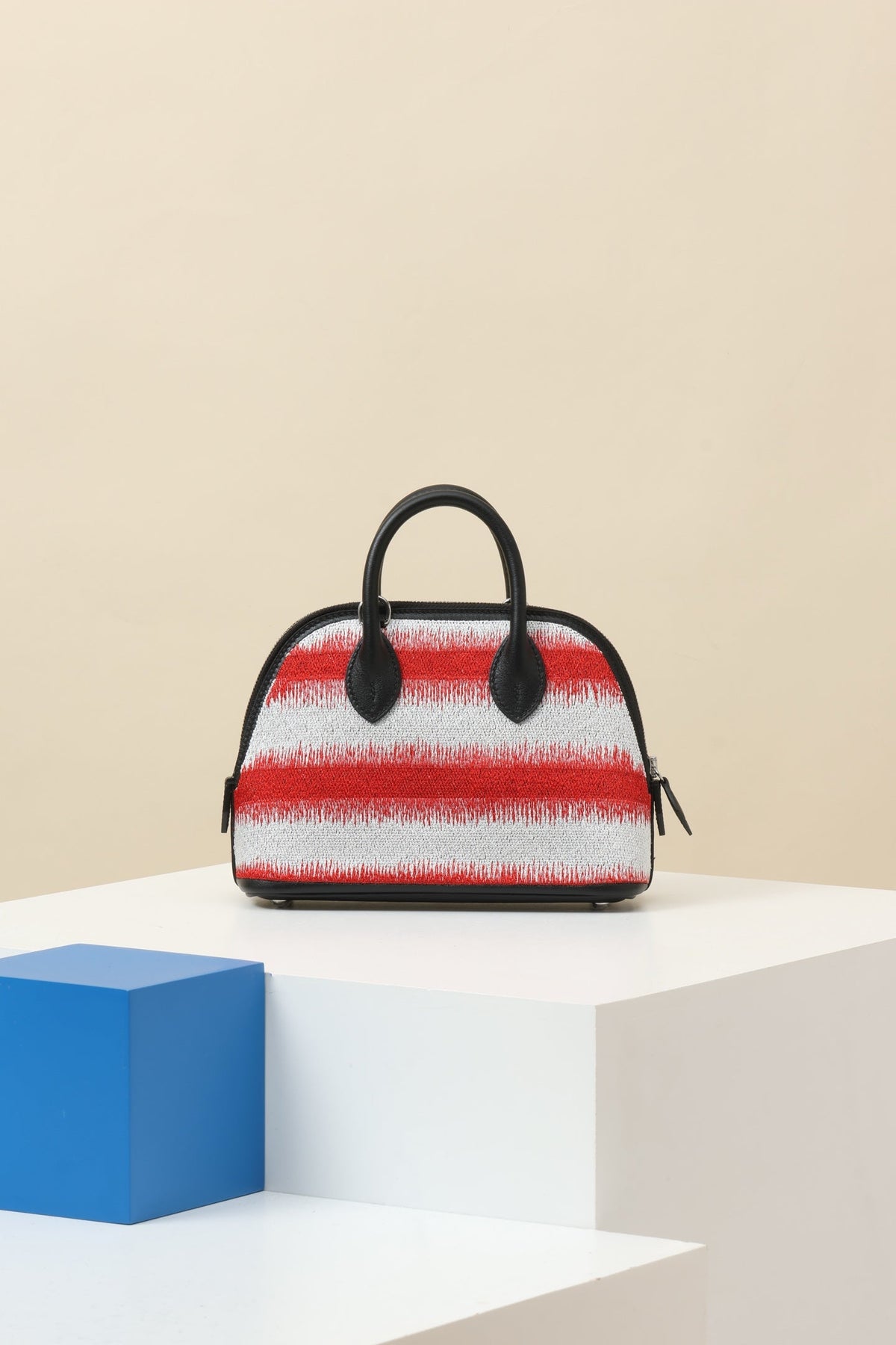 High-end Hermes 2026 Bolide Mini La Selle Imaginaire Bag 18cm Canvas Swift Leather