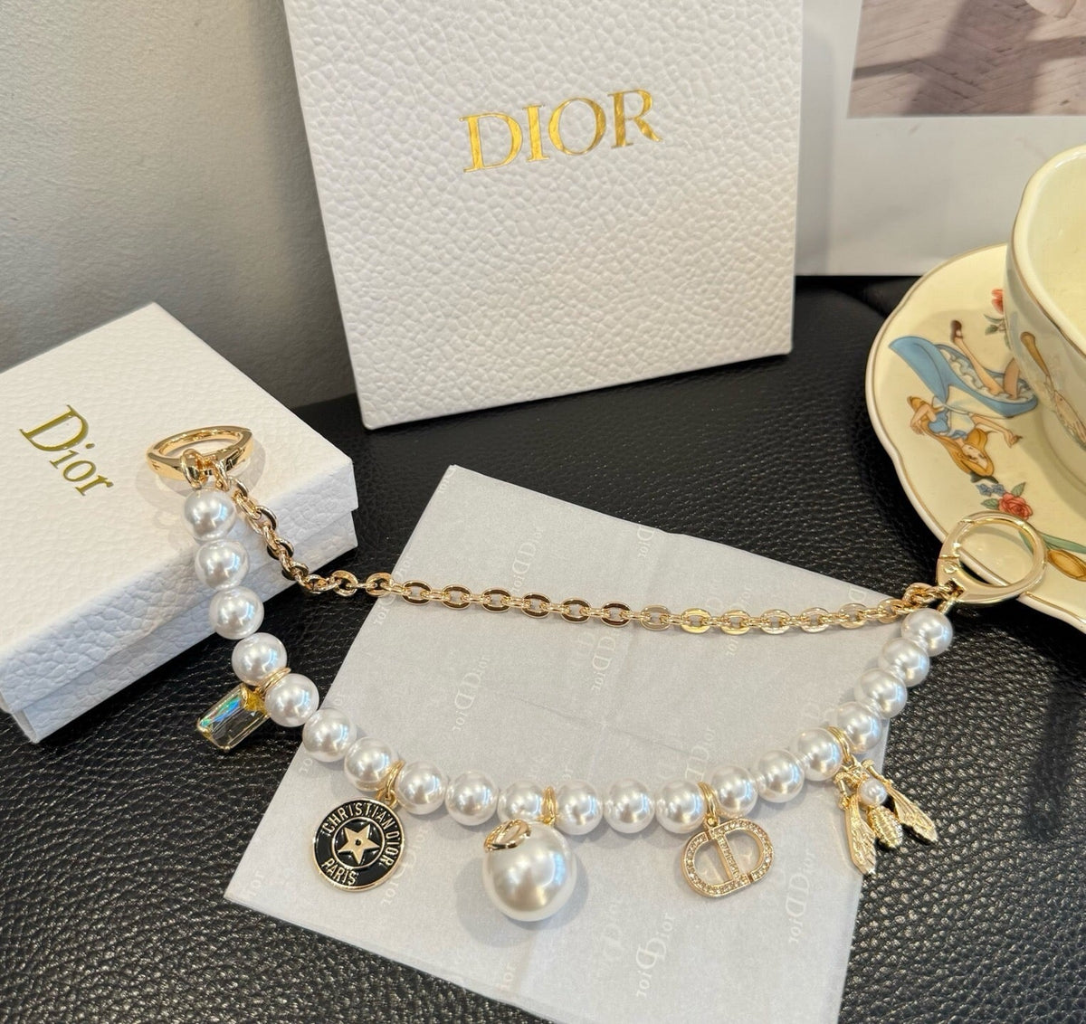 Dior Pearl Chain Charm 537029